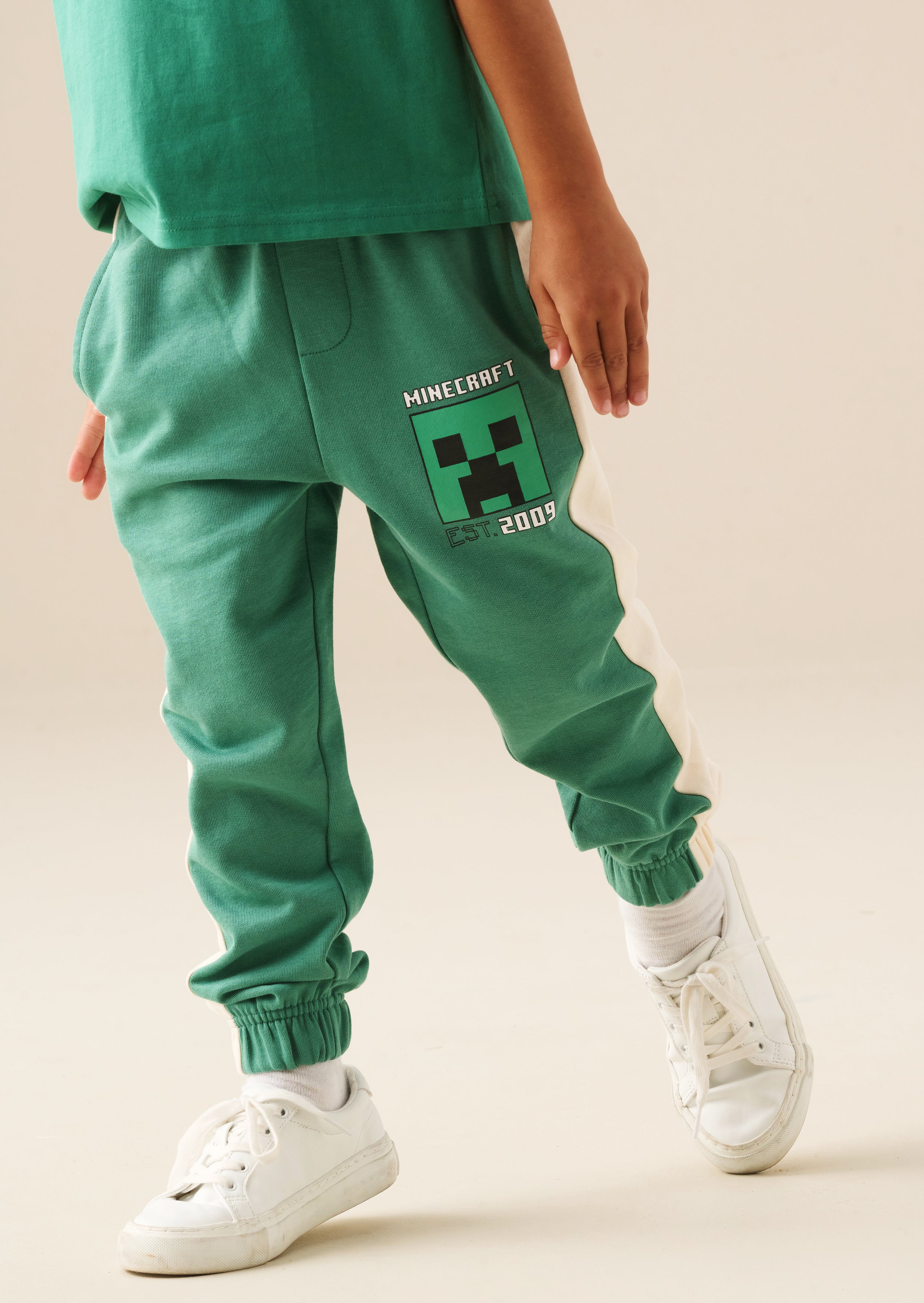 Spodnie dresowe Minecraft z bocznym paskiem