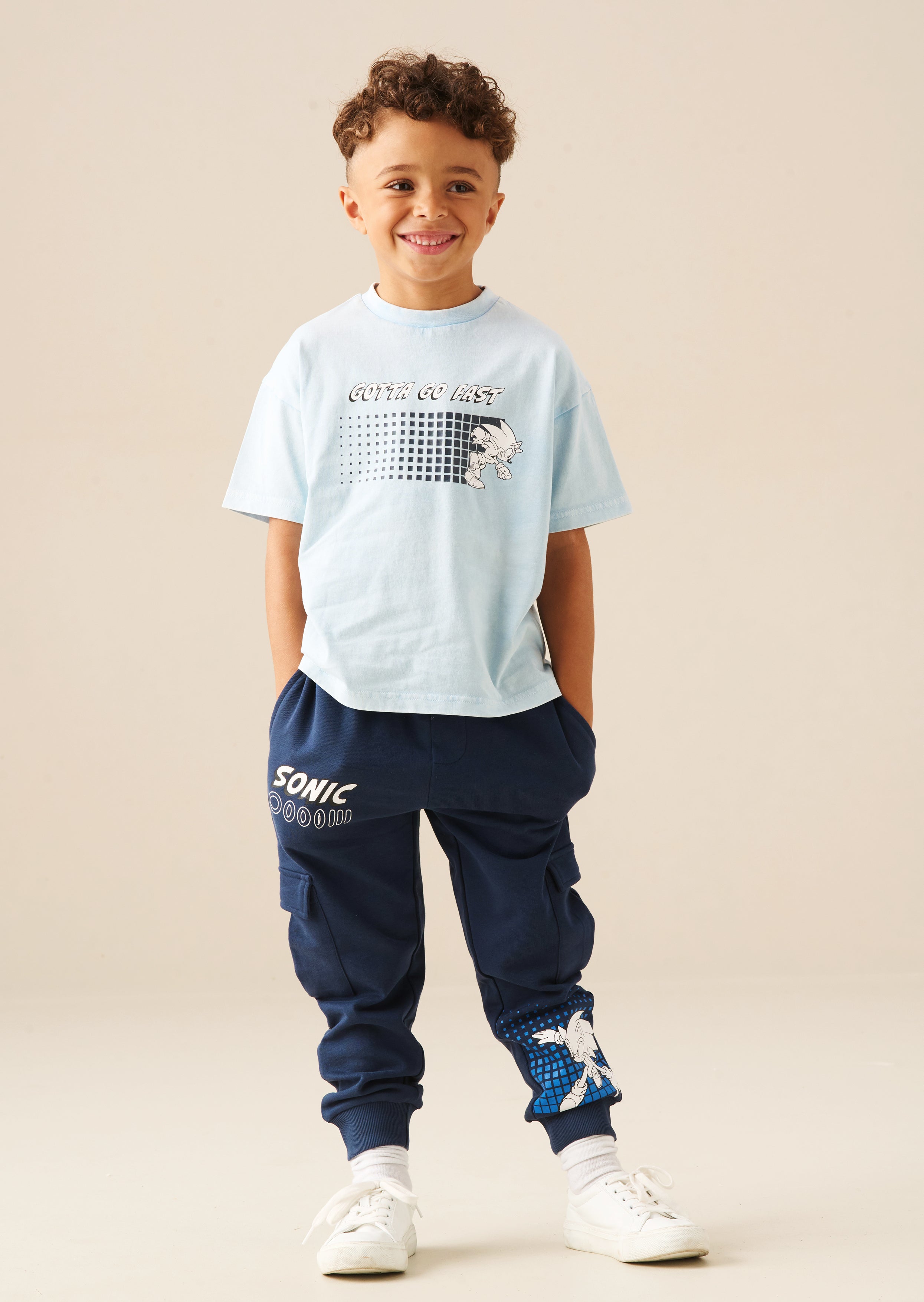 Camiseta Lavada Sobredimensionada Sonic