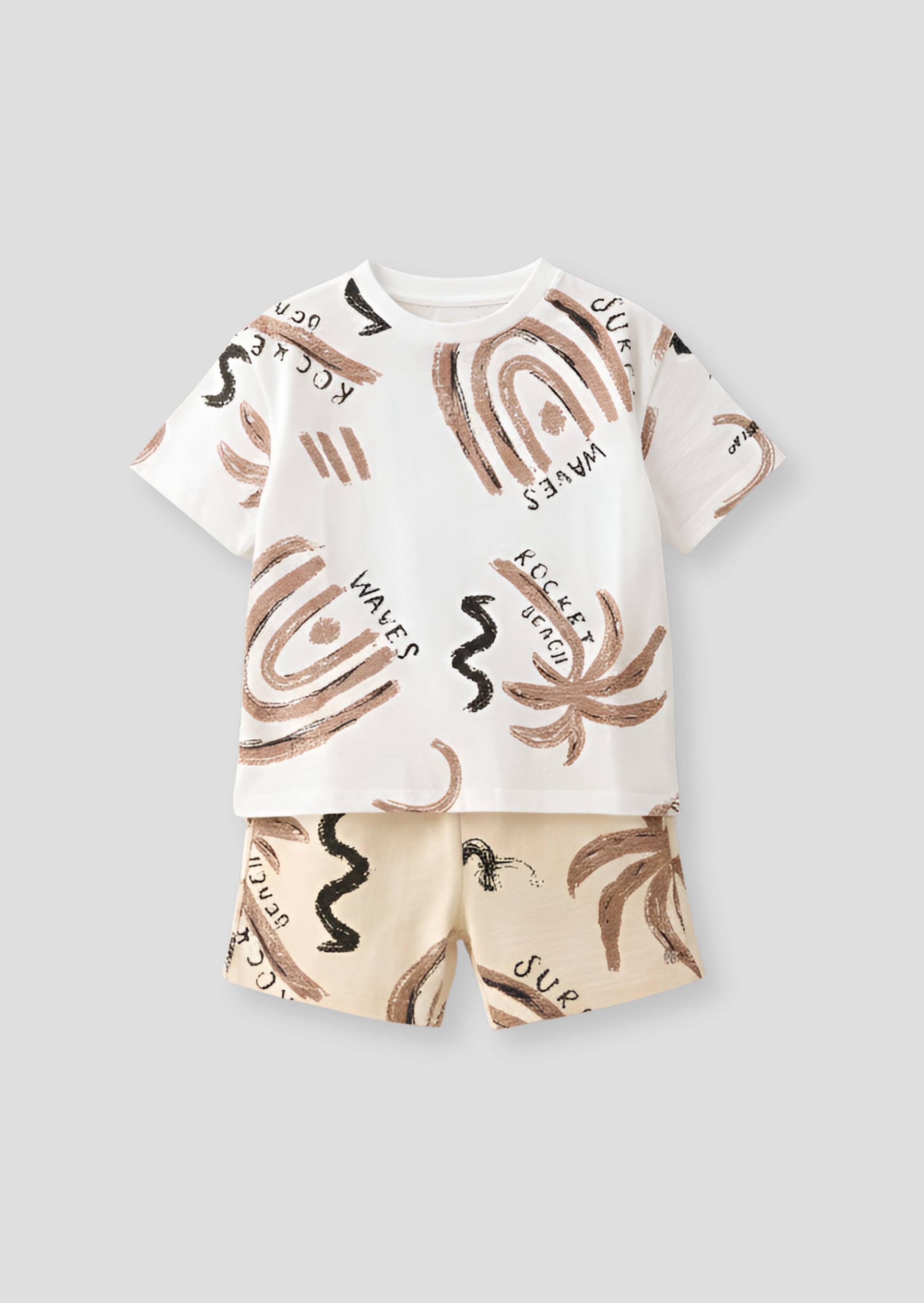 Kylo Oversized Palm Print T-Shirt & Short Set