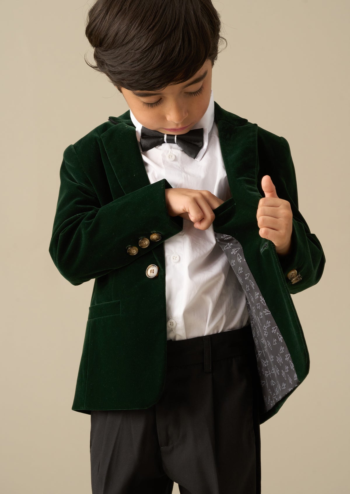 Liam Emerald Velvet Blazer
