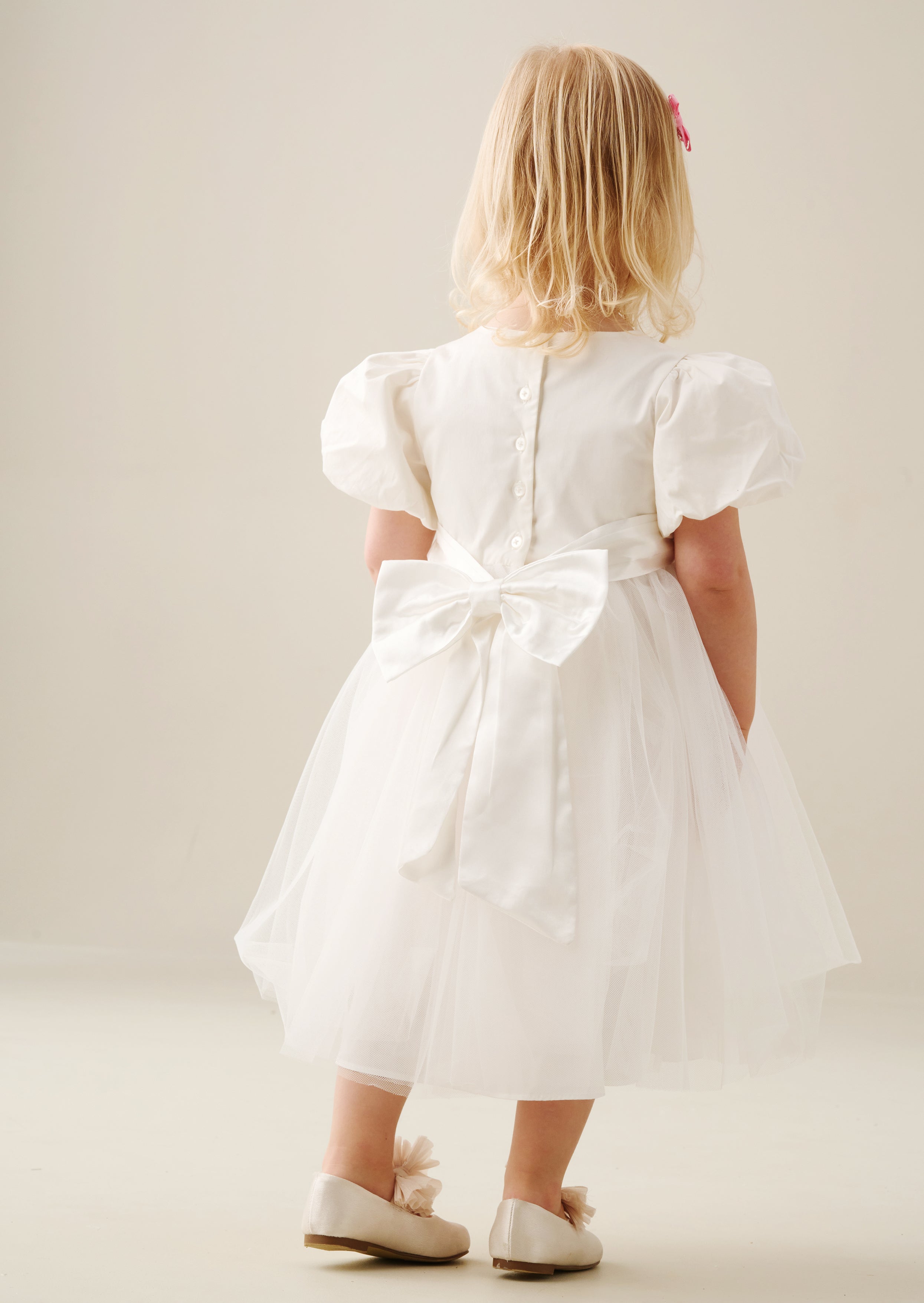 Vestito con fascia in tulle per bambina Selene