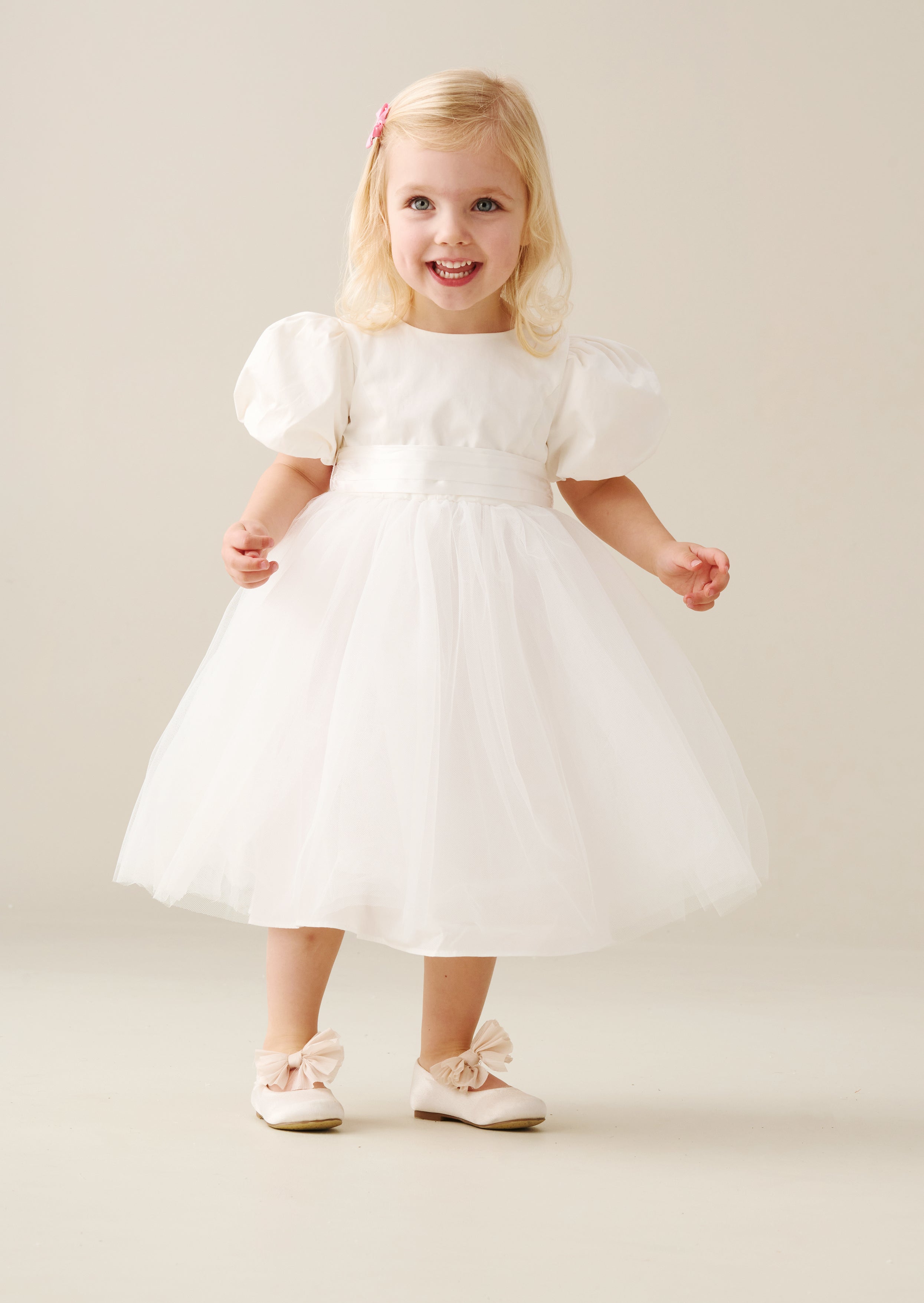 Vestito con fascia in tulle per bambina Selene
