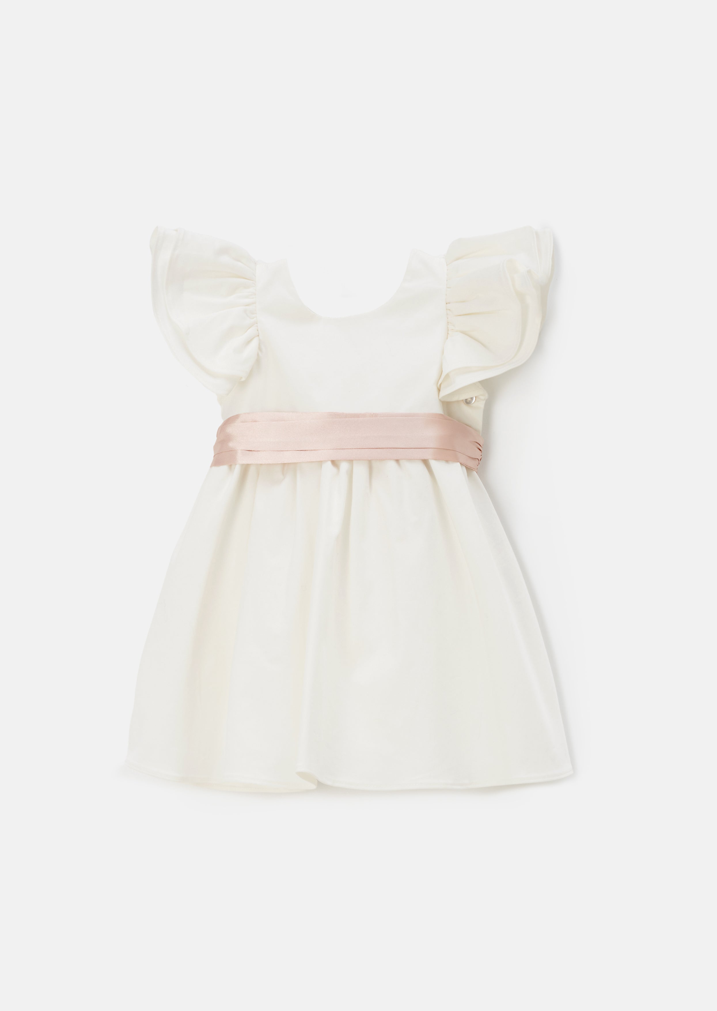 Vestido con fajín de satén Sylvie