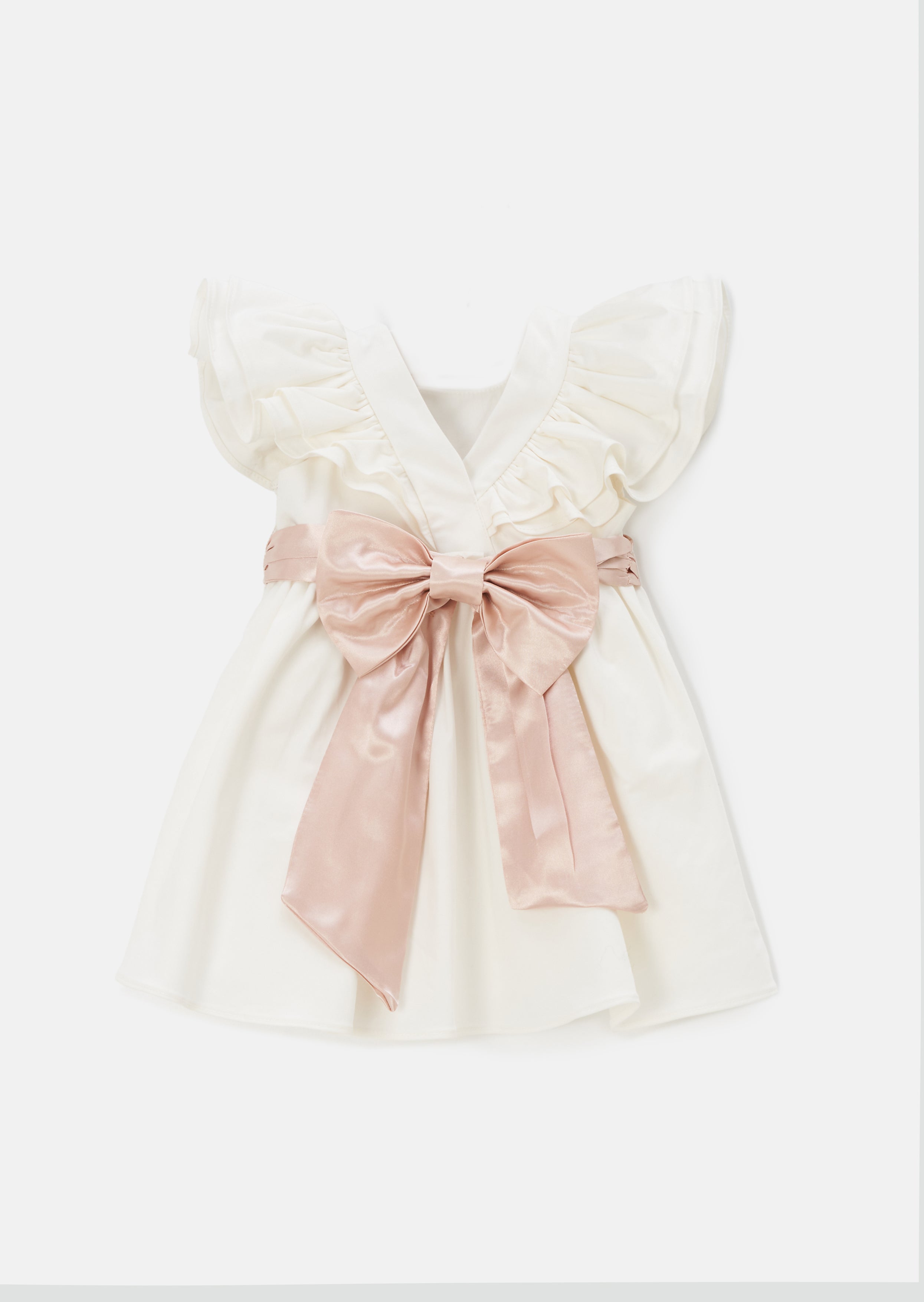 Vestido con fajín de satén Sylvie