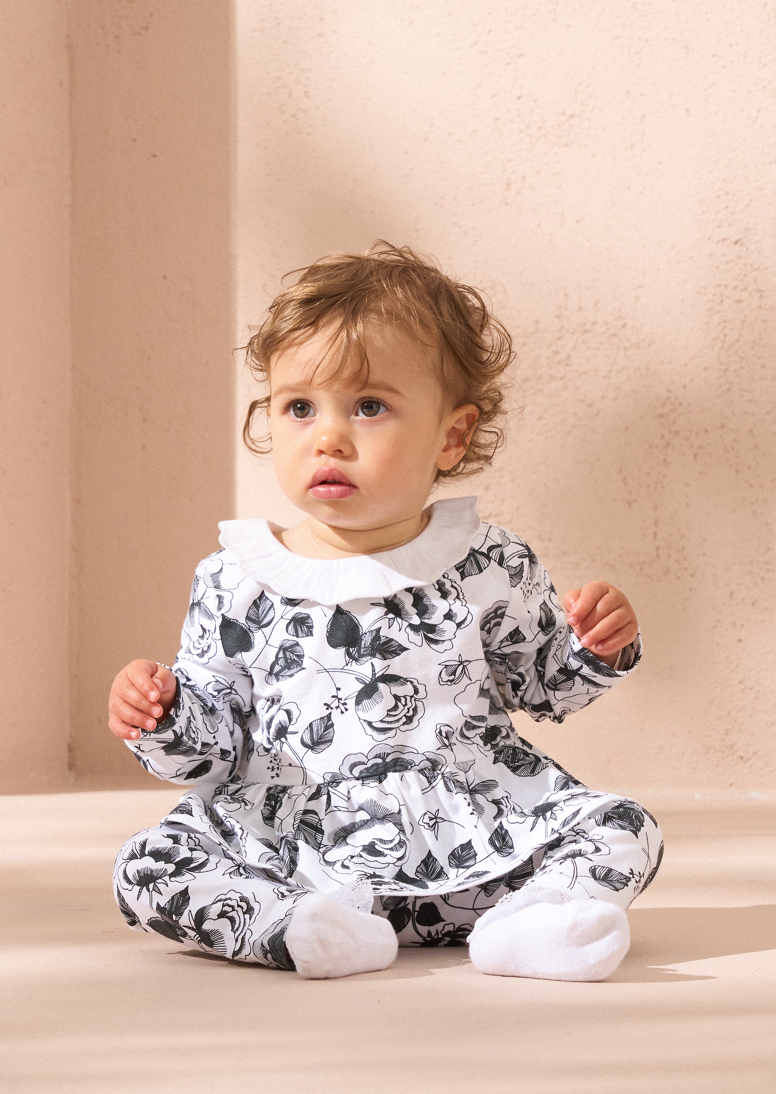 Piper Weißes Blumenmuster Body- und Leggings-Set