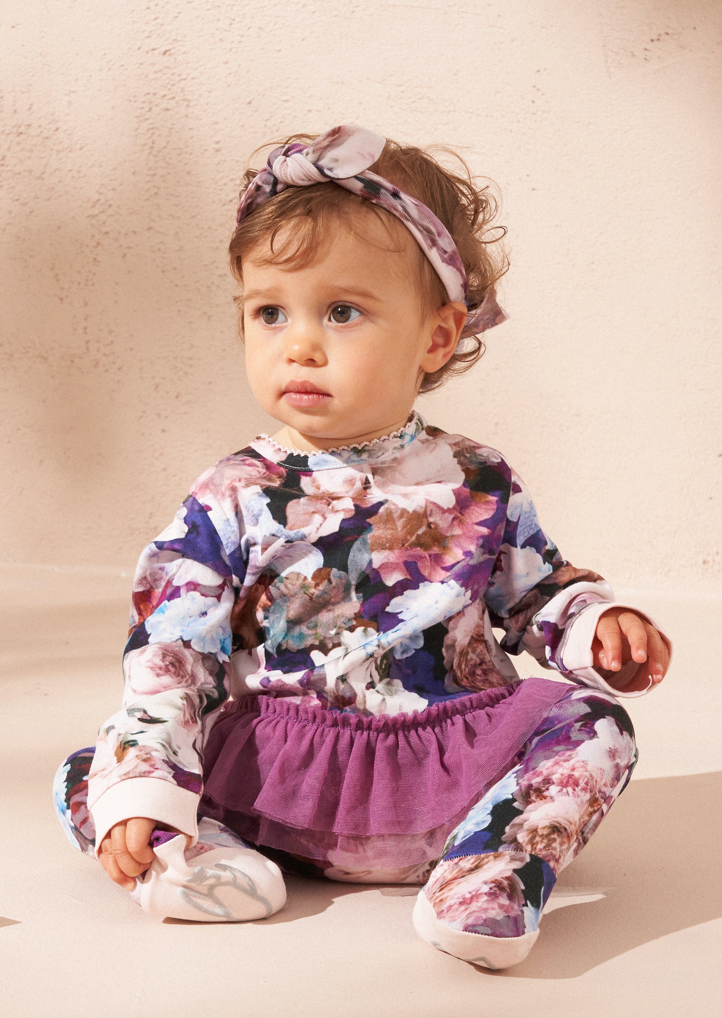 Fleur Mehrblumiger Tutu-Babygrow und Stirnband