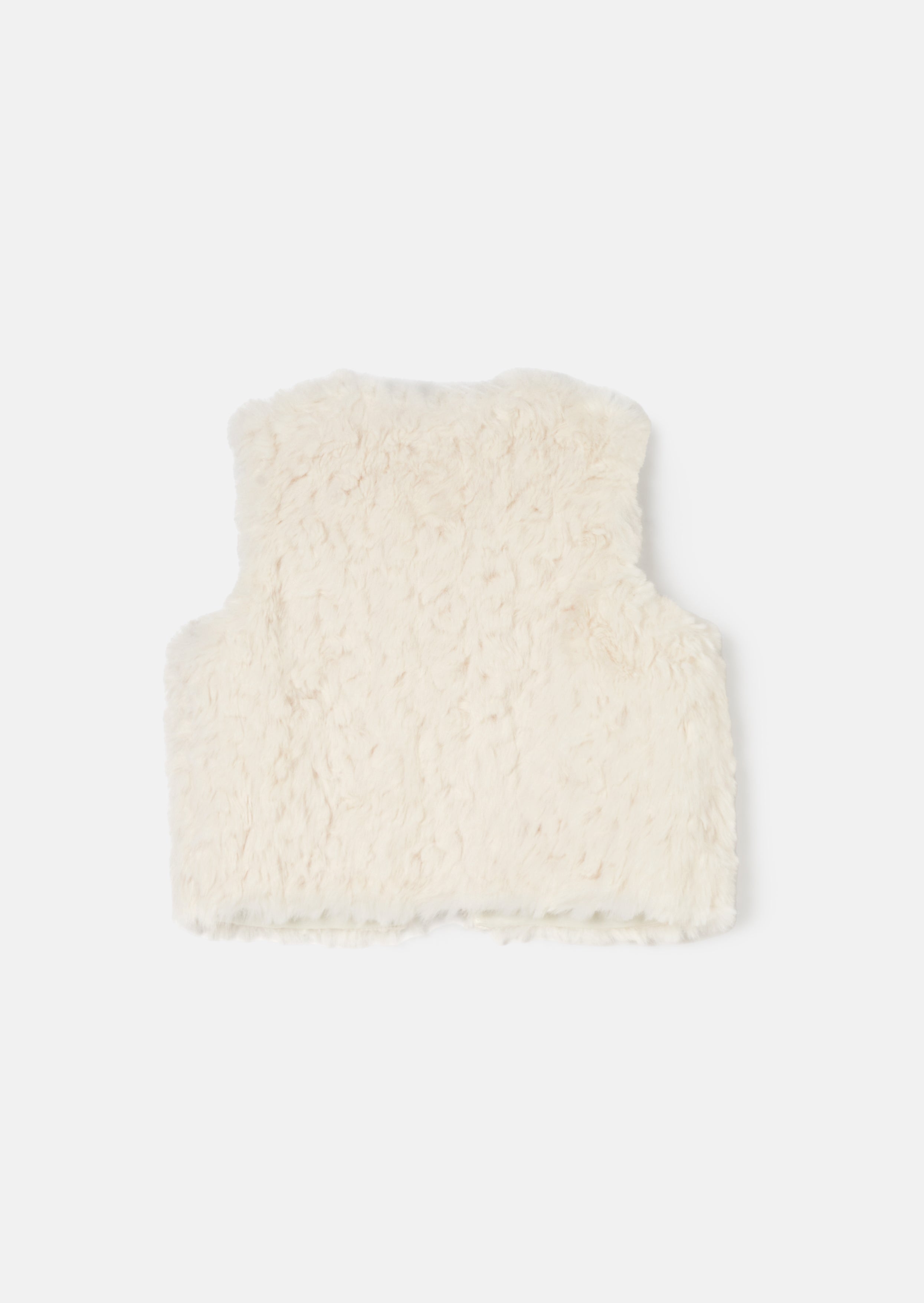 Cici Ecru Kunstpelz Babyweste