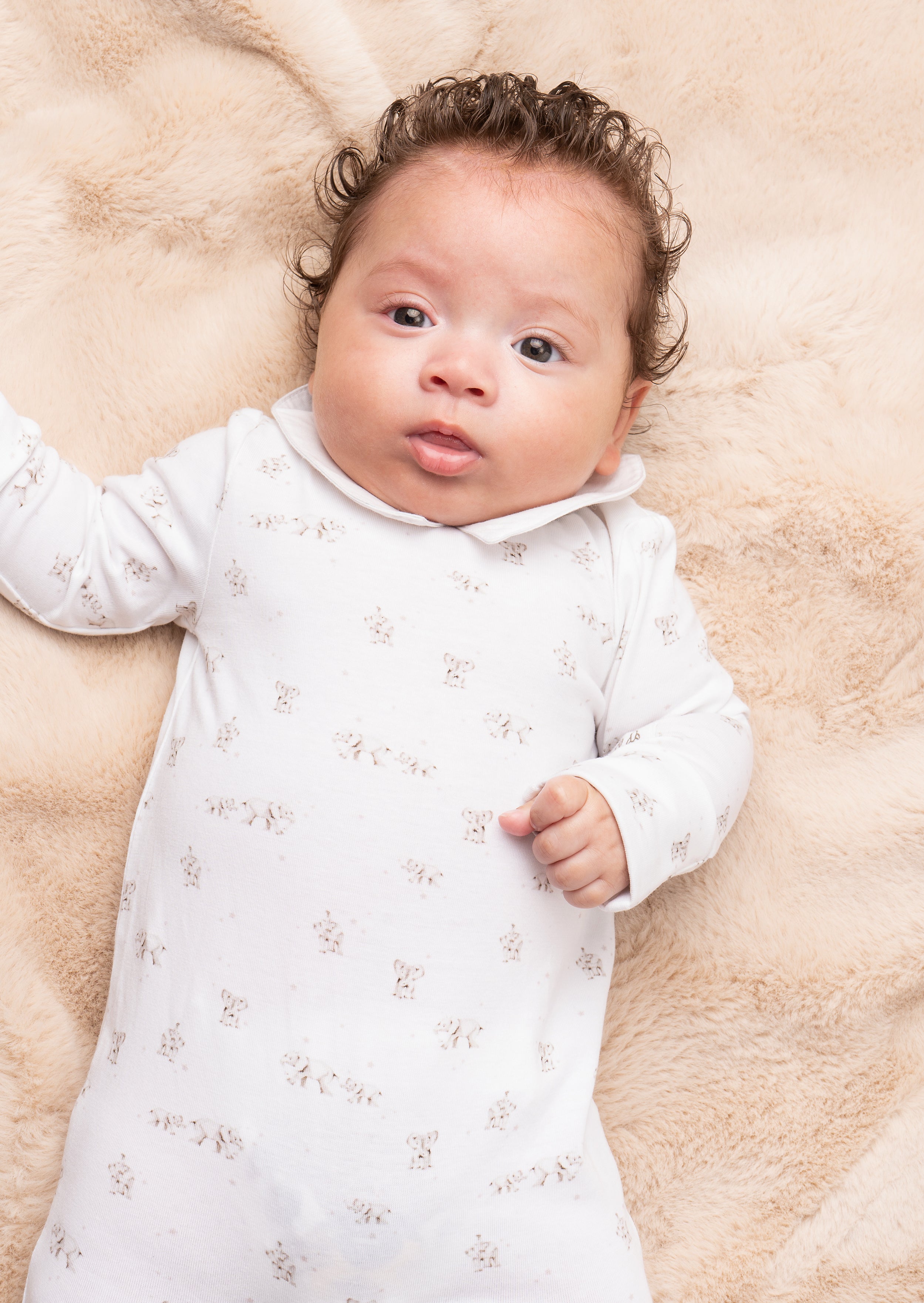 Conjunto de pijama para bebé Bodie White de algodón orgánico