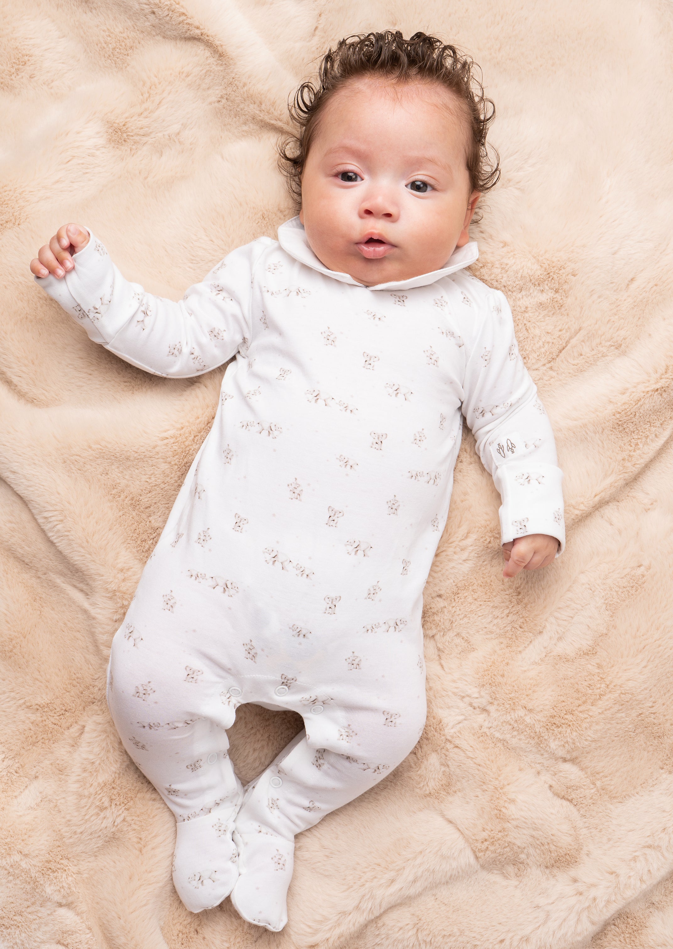 Conjunto de pijama para bebé Bodie White de algodón orgánico