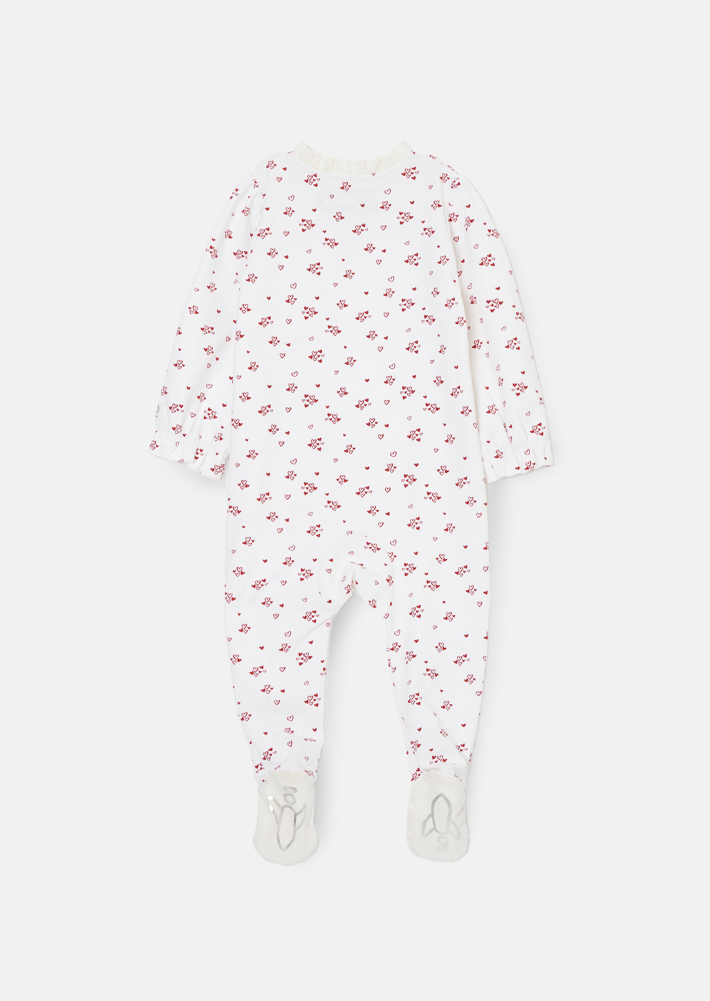 Clemie Weißer Rüschensaum Herz Babygrow