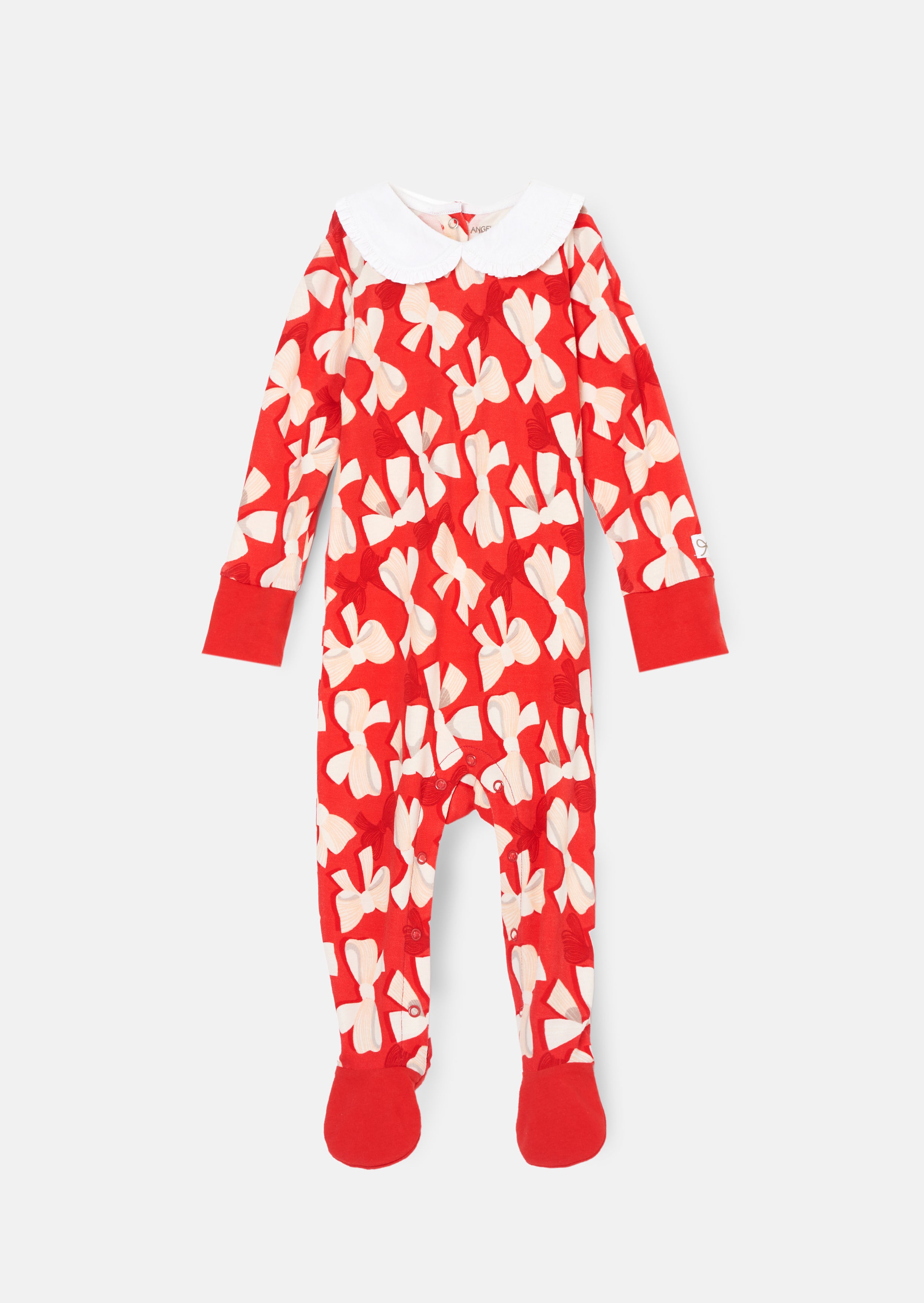 Delphine Roter Peter-Pan-Kragen Babygrow