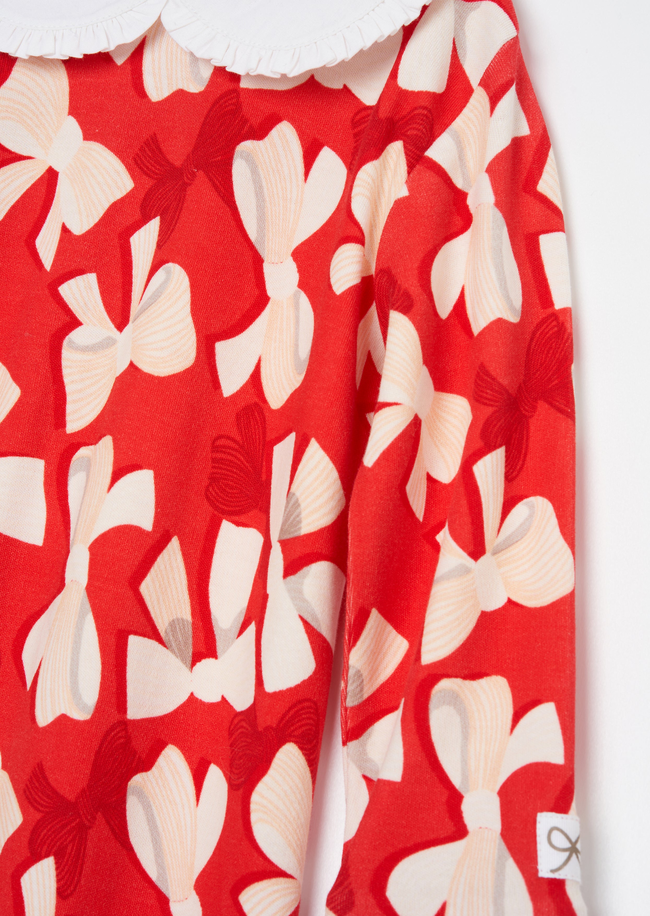 Delphine Roter Peter-Pan-Kragen Babygrow