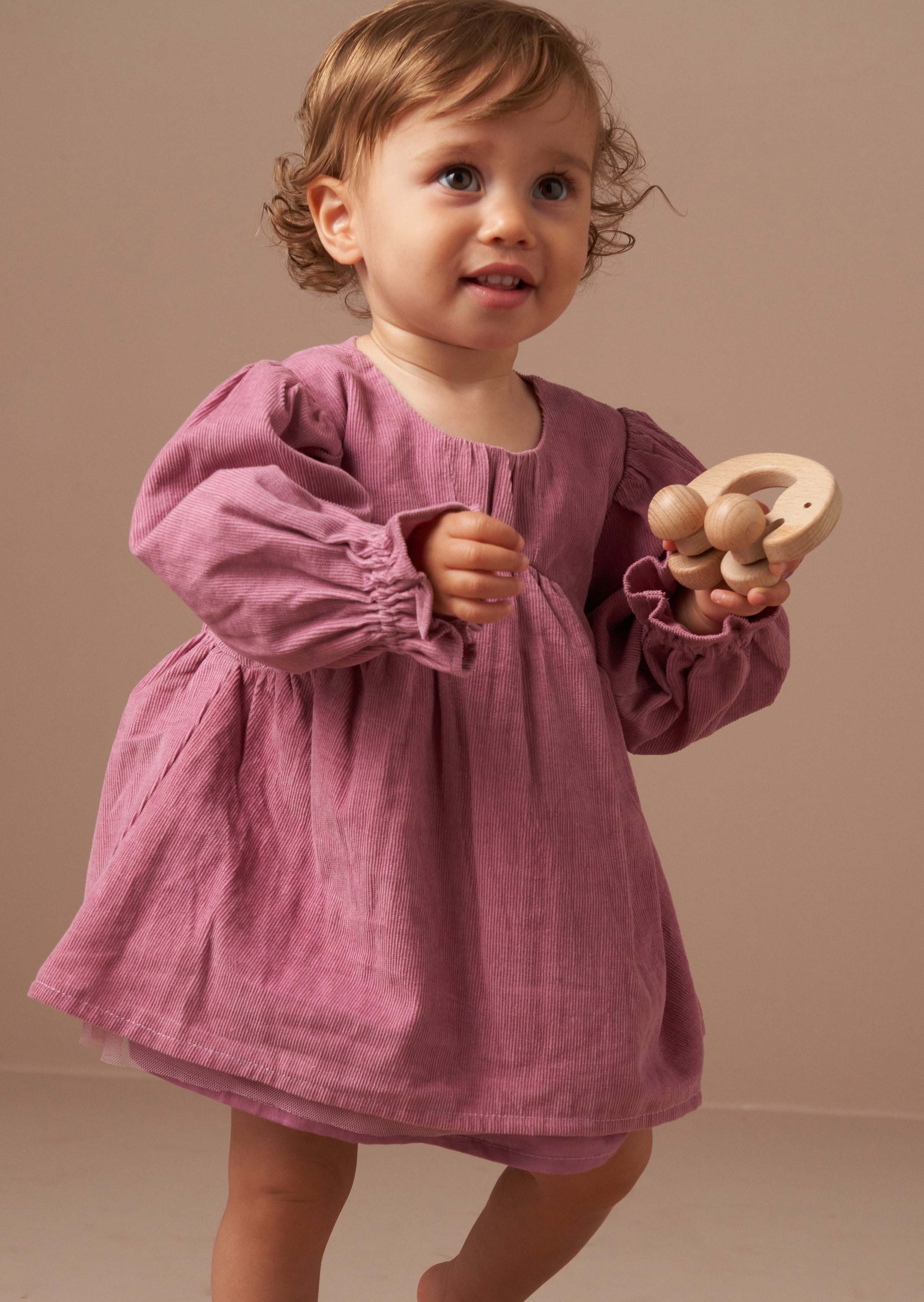 Clara Pink Needlecord Kleid