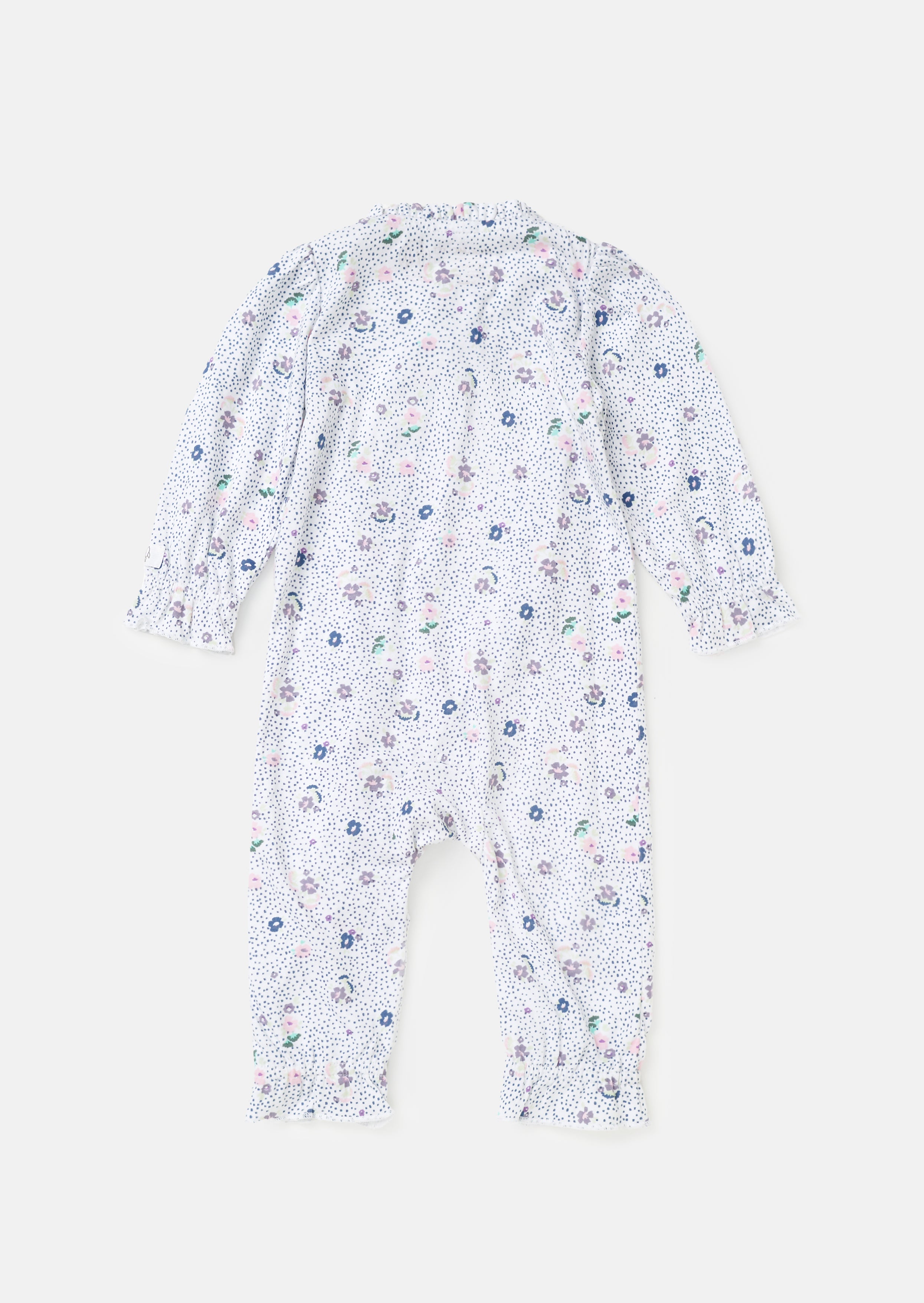 Danni Blue Spot Tutina con Stampa Floreale e Fascia per Capelli