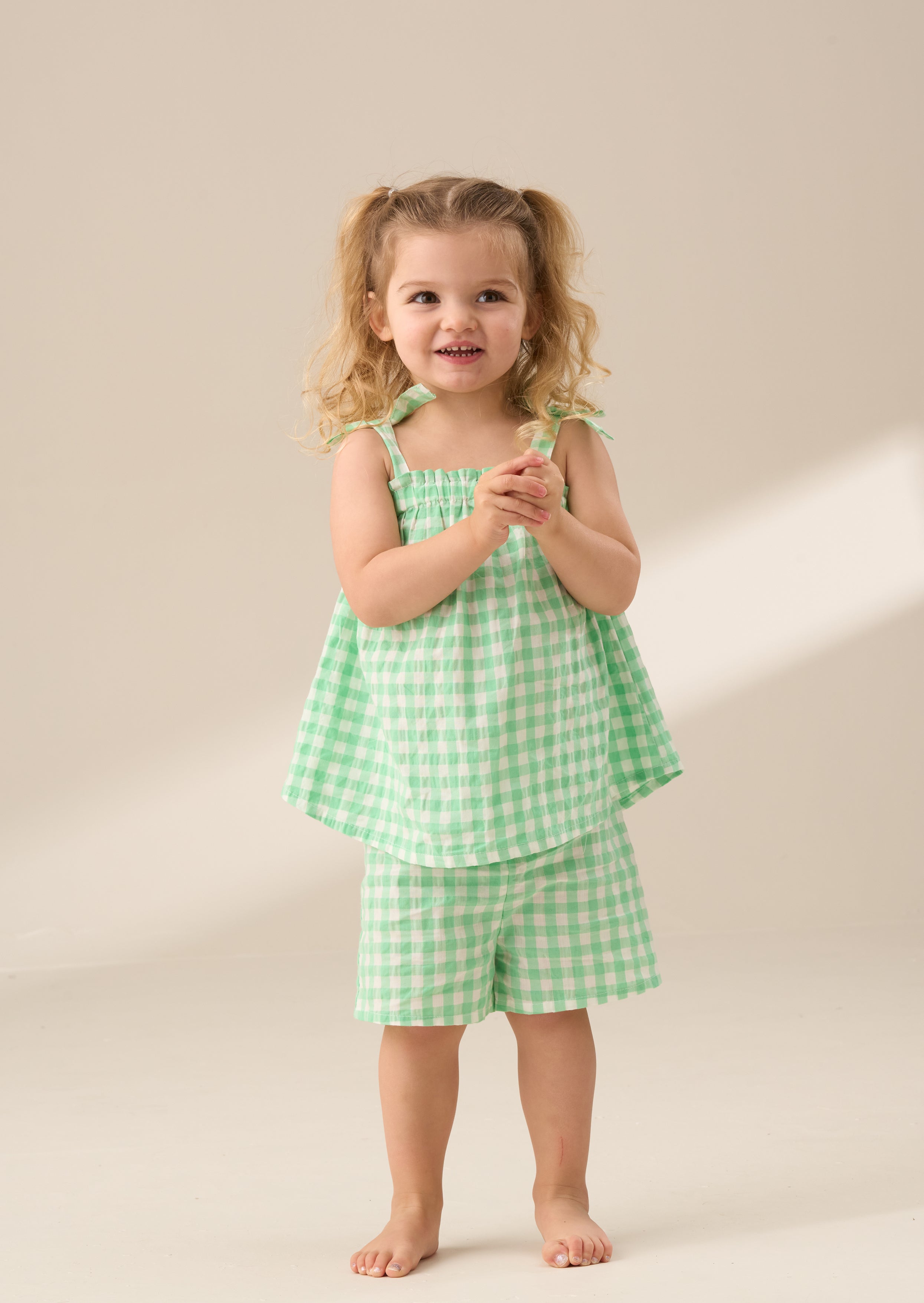 Top y pantalones cortos de cuadros vichy Connie Green