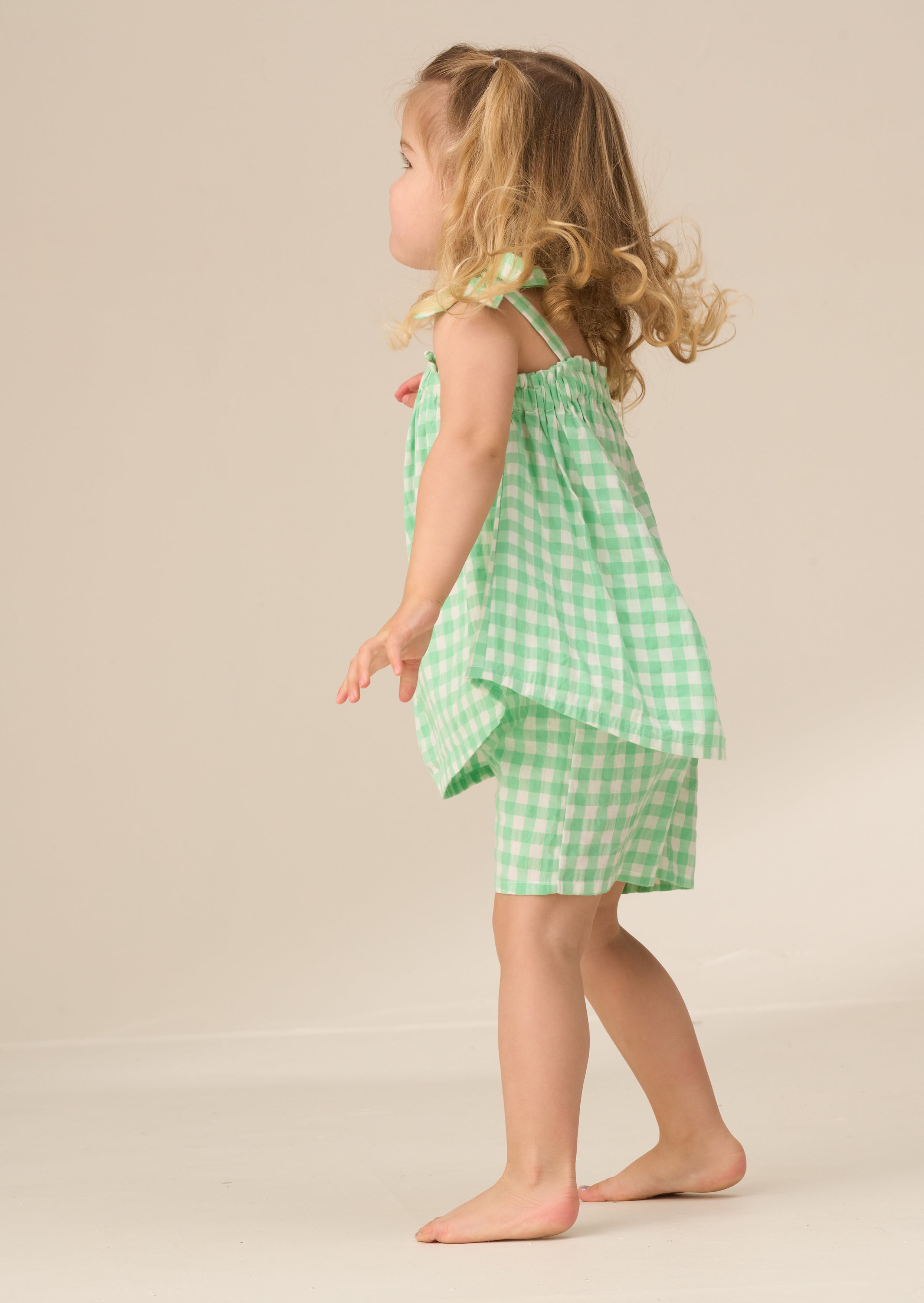 Top y pantalones cortos de cuadros vichy Connie Green