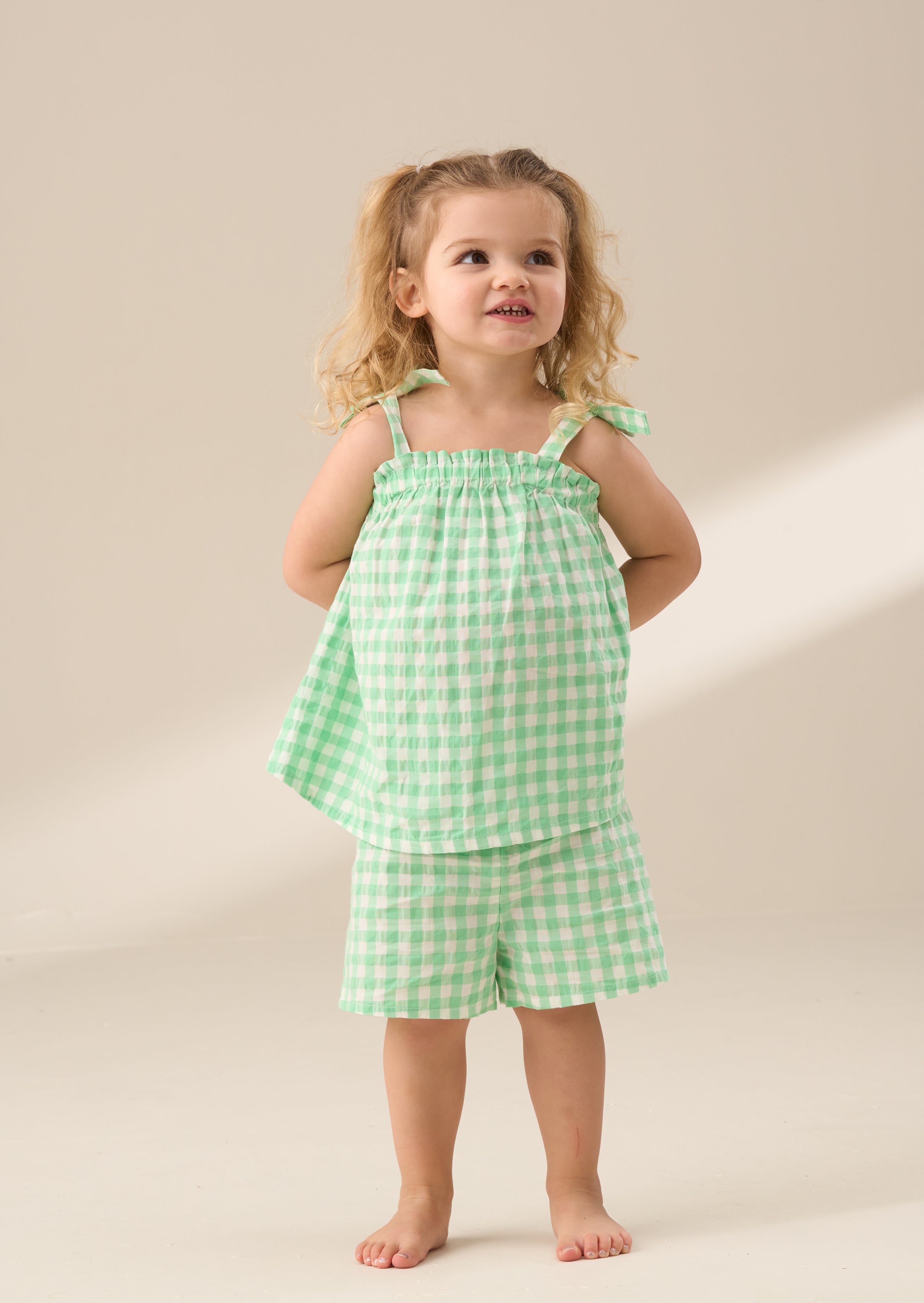 Top y pantalones cortos de cuadros vichy Connie Green