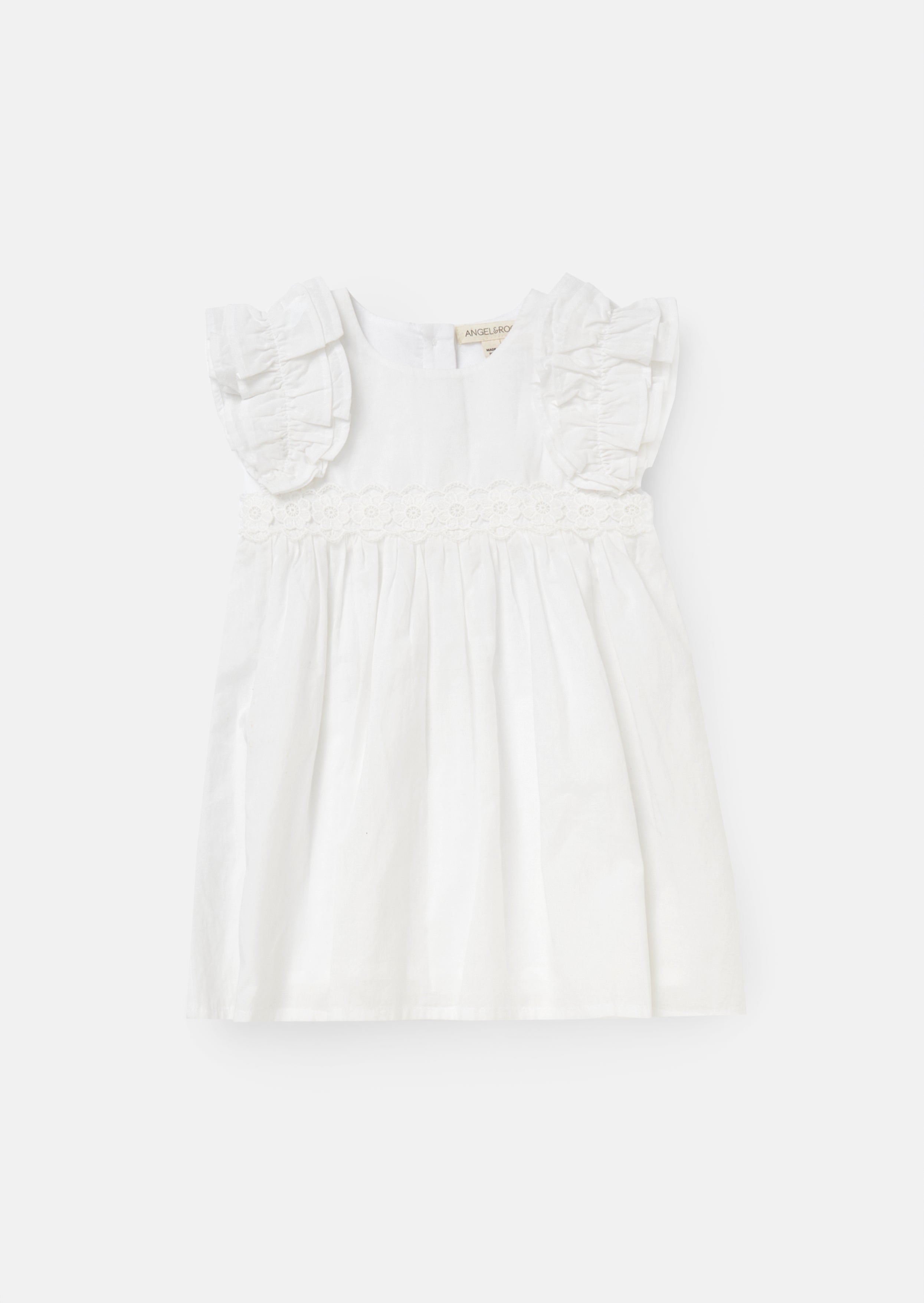 Robe taille Liberty blanche à fleurs