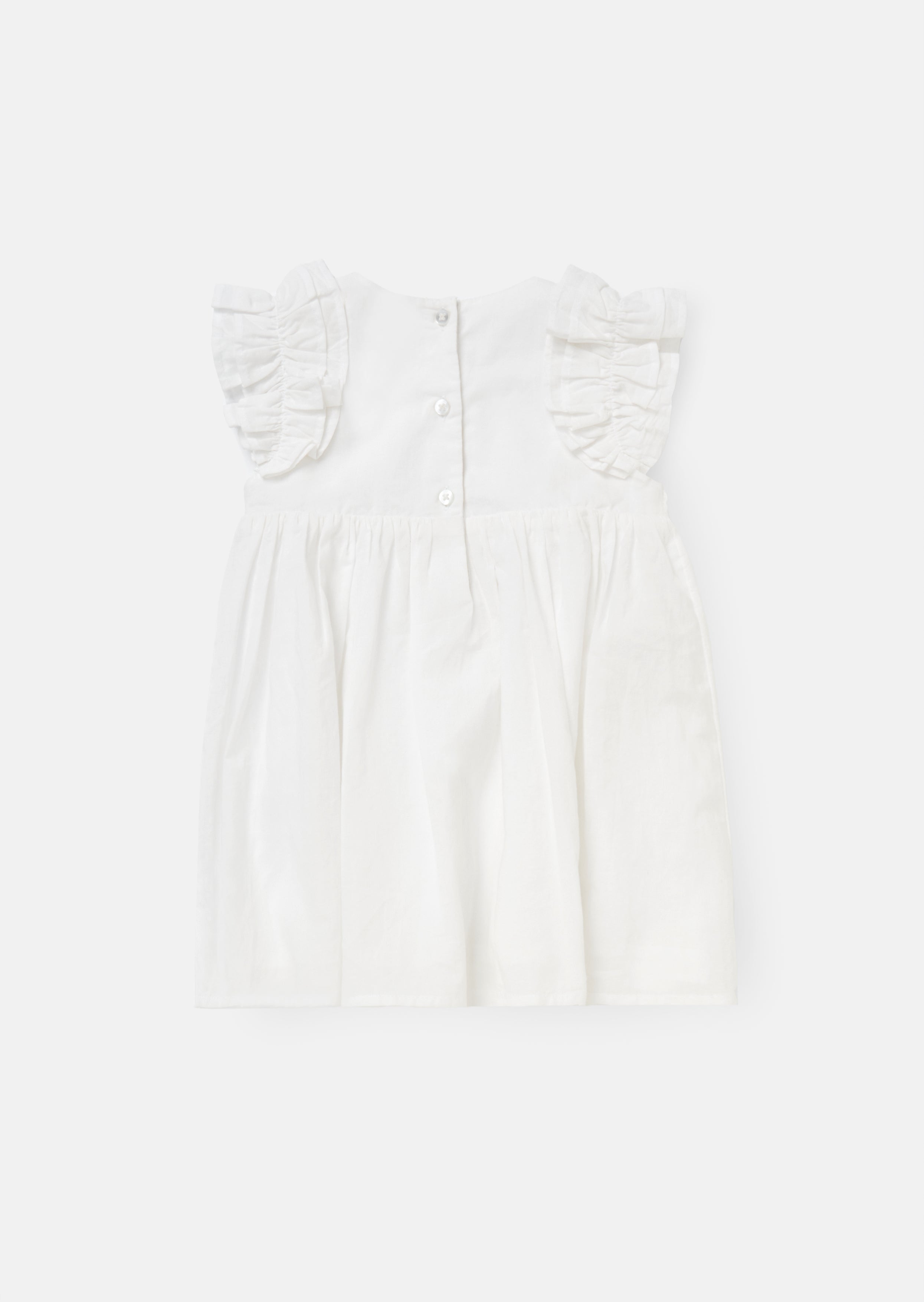 Robe taille Liberty blanche à fleurs