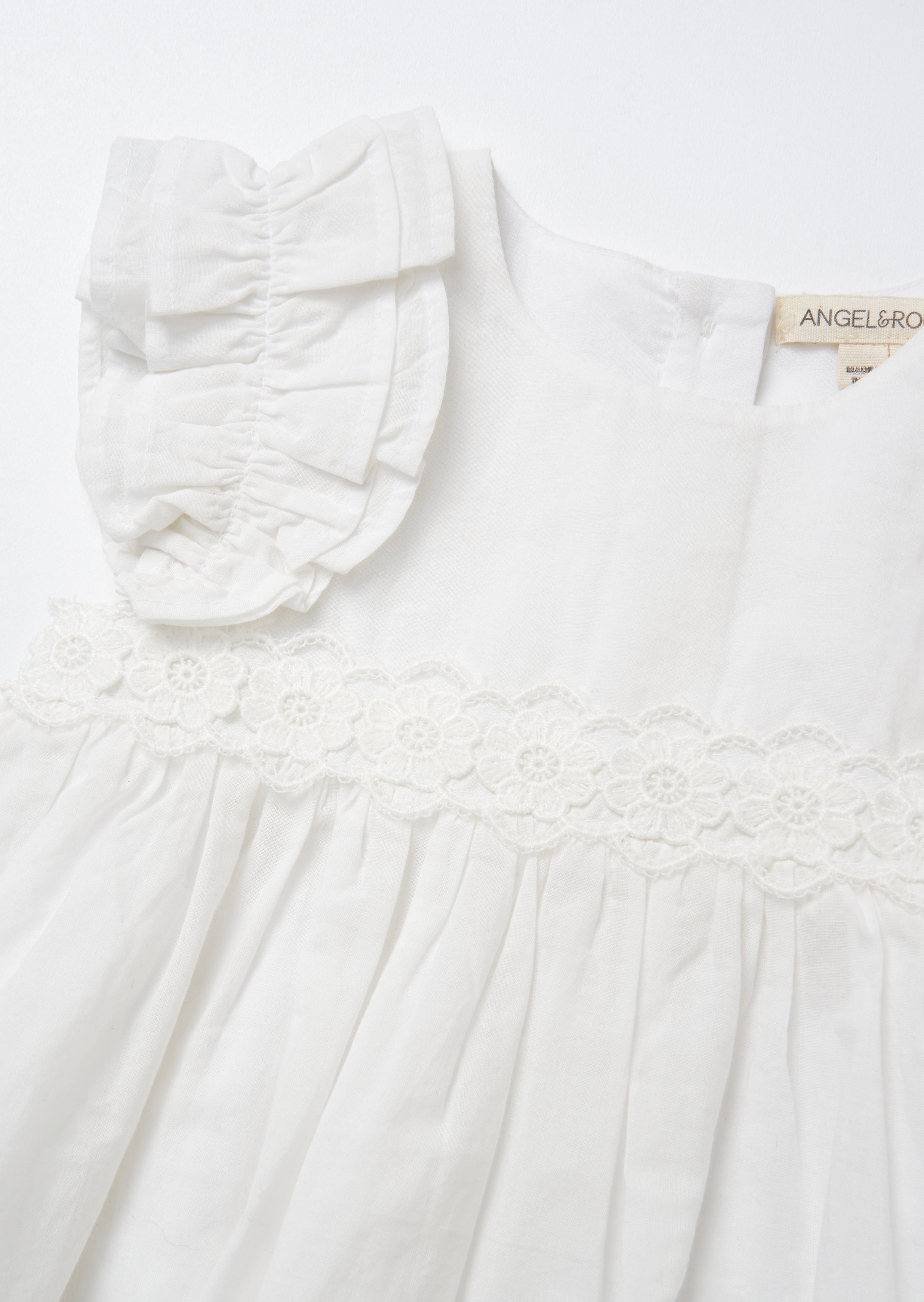Robe taille Liberty blanche à fleurs