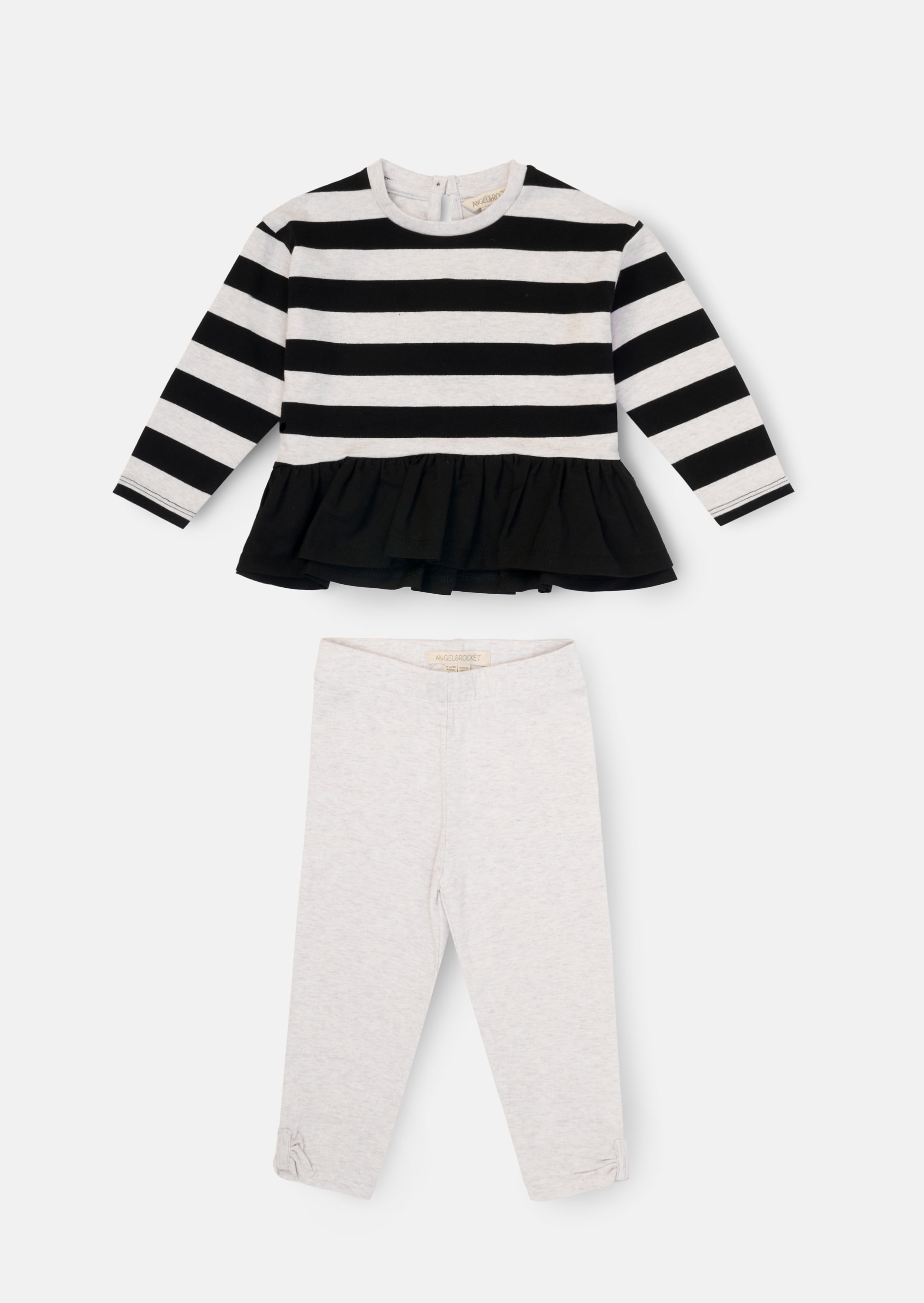 Haut en jersey rayé Marley et legging à pois