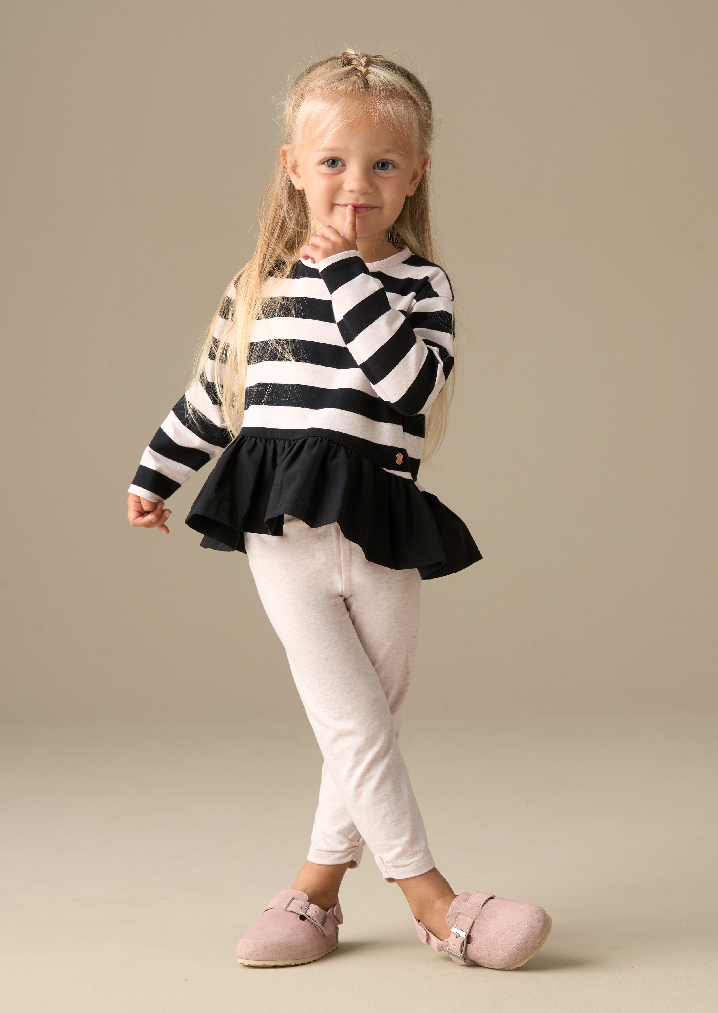 Marley Stripe Jersey Top And Spot Legging