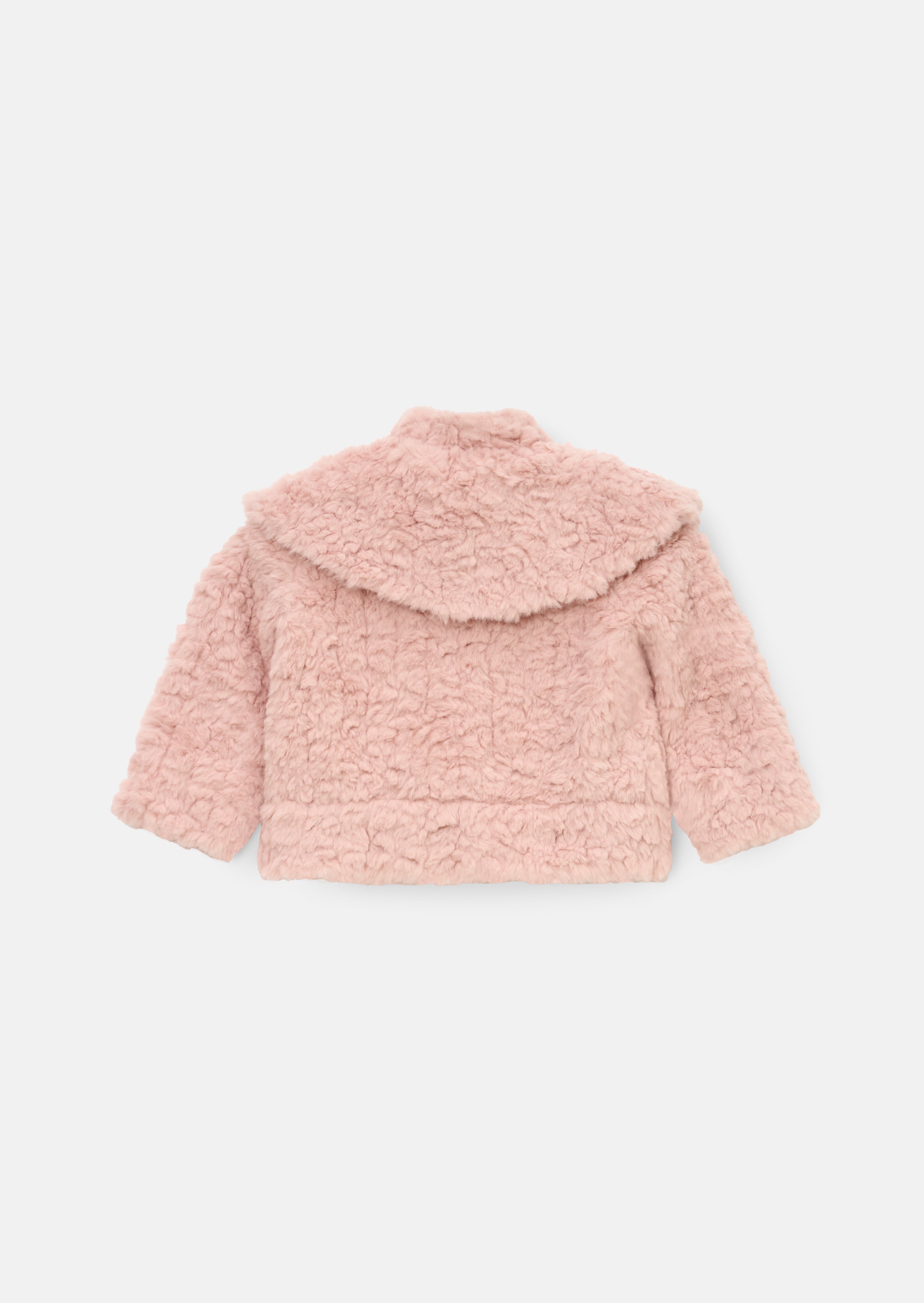 Manteau à col cape en fausse fourrure Cecile