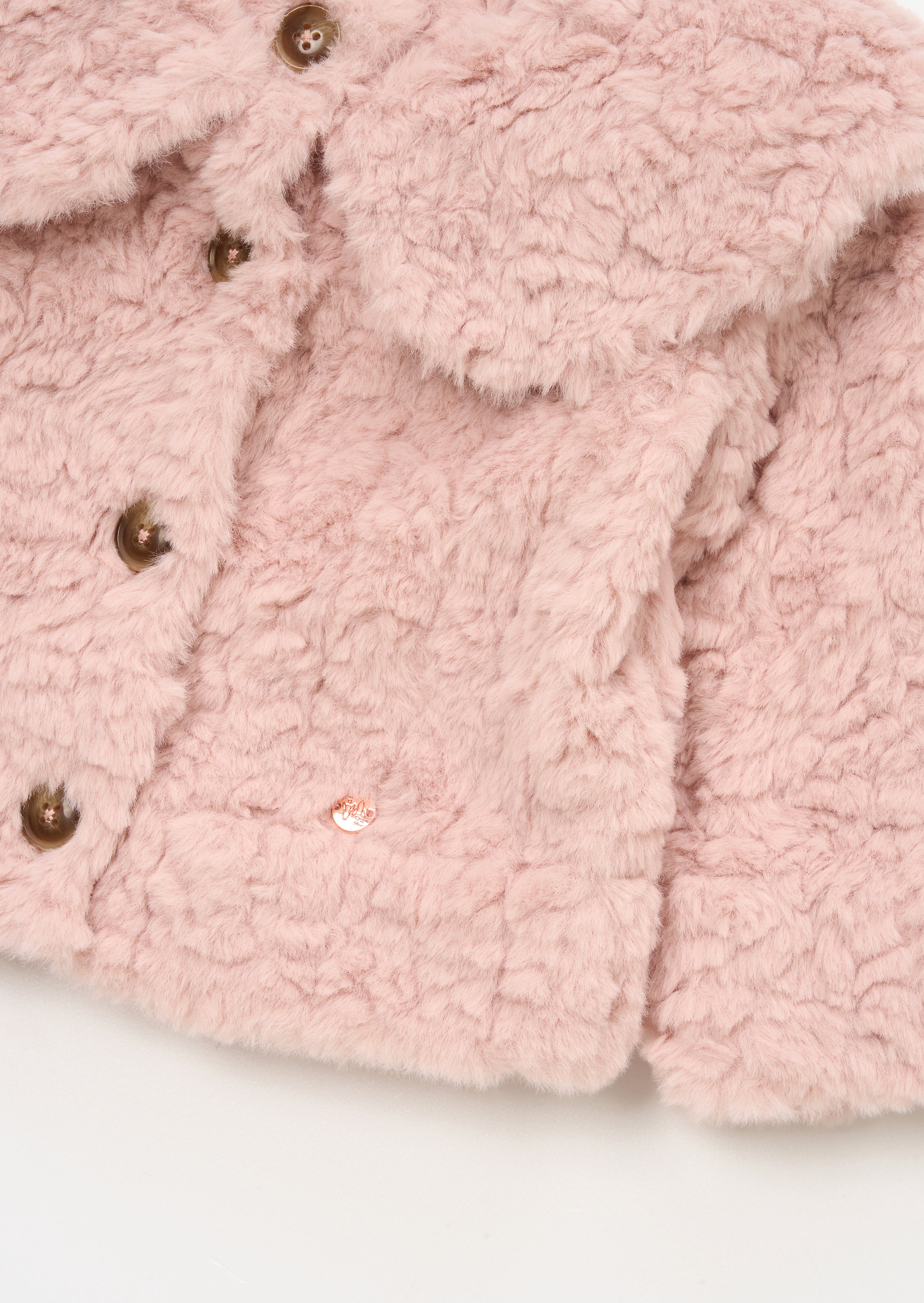 Manteau à col cape en fausse fourrure Cecile