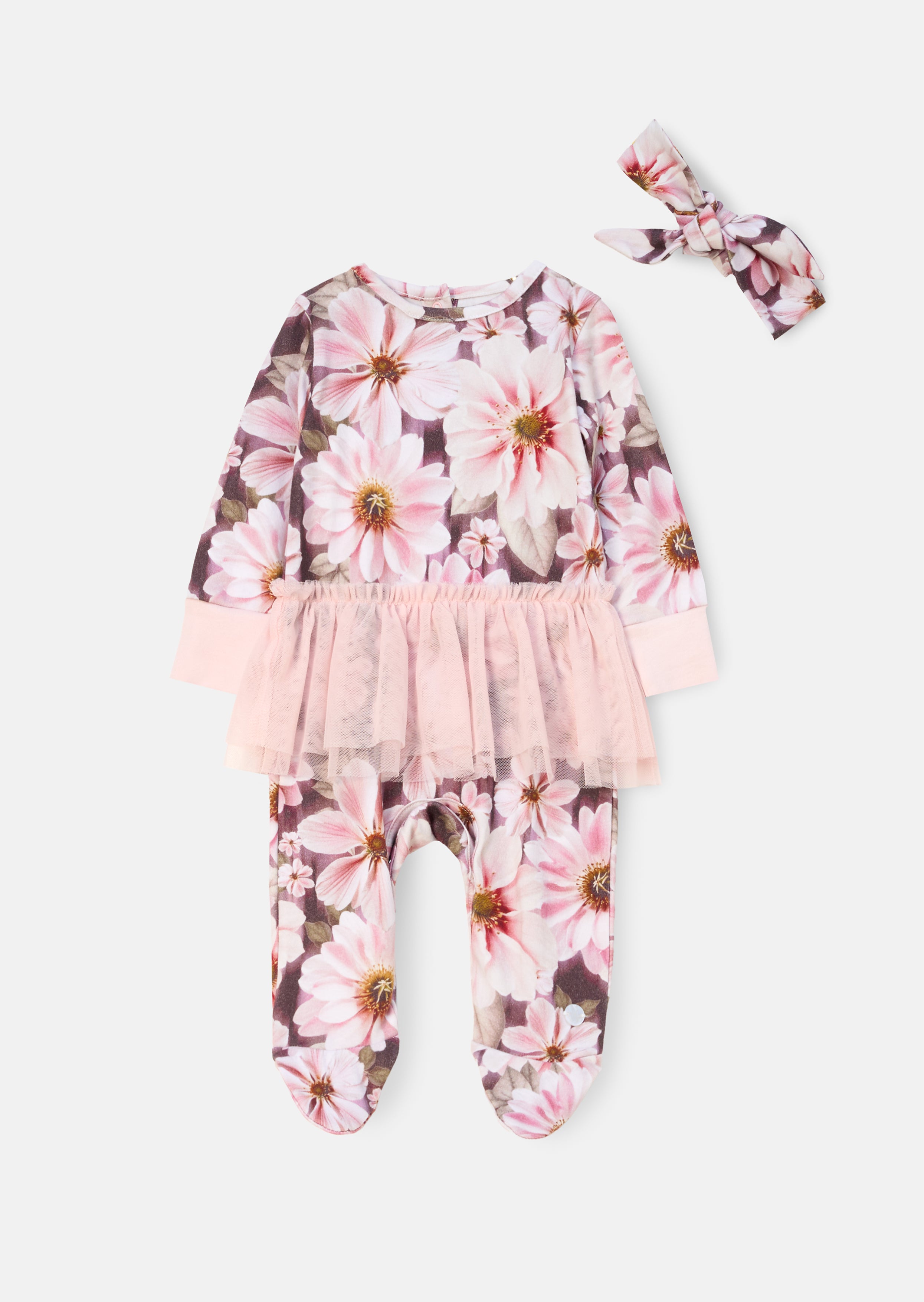 Grenouillère tutu fleurie