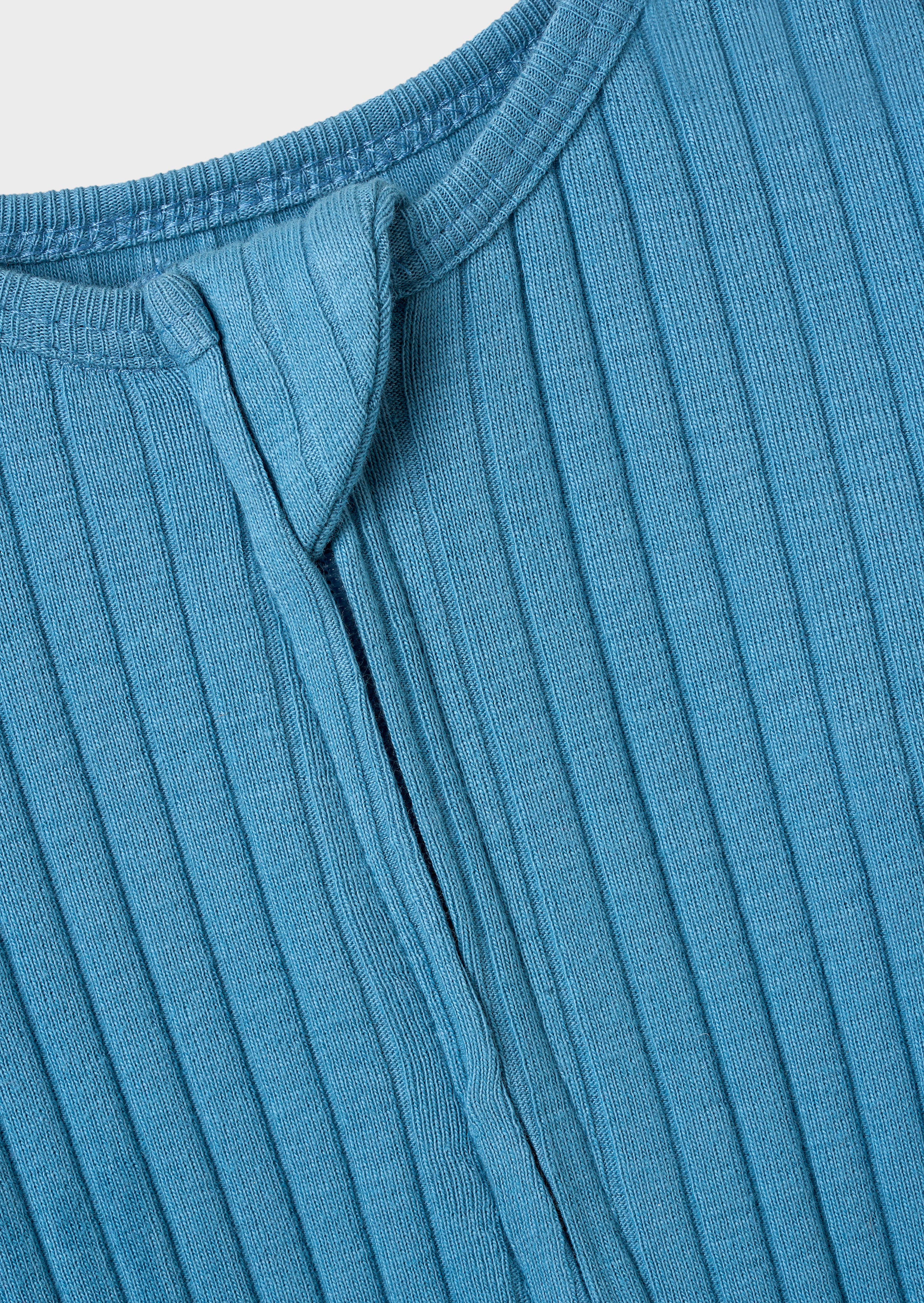 Pijama orgánico de algodón Remy Blue con gorro