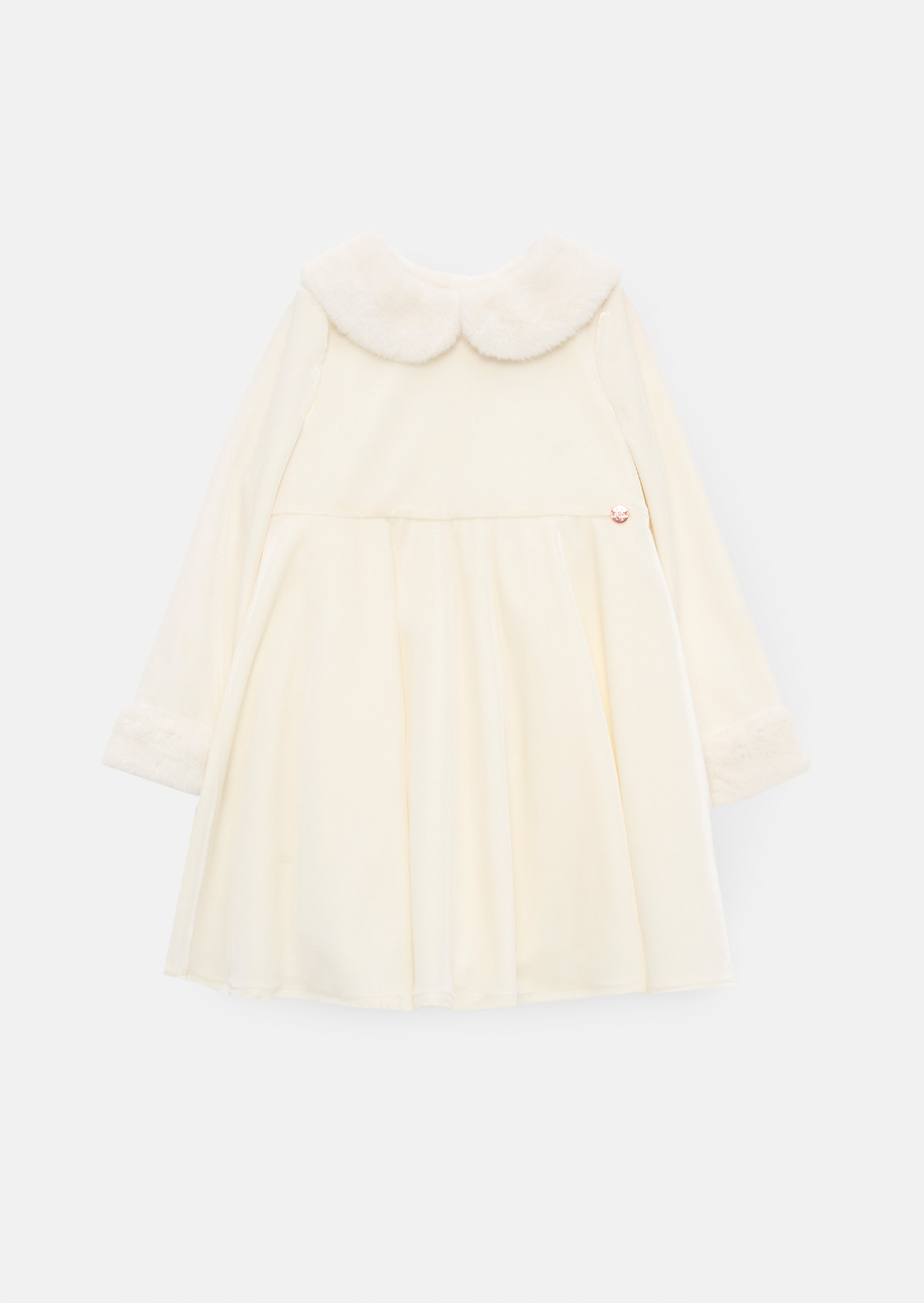 Gabrielle Fur Collar Dress