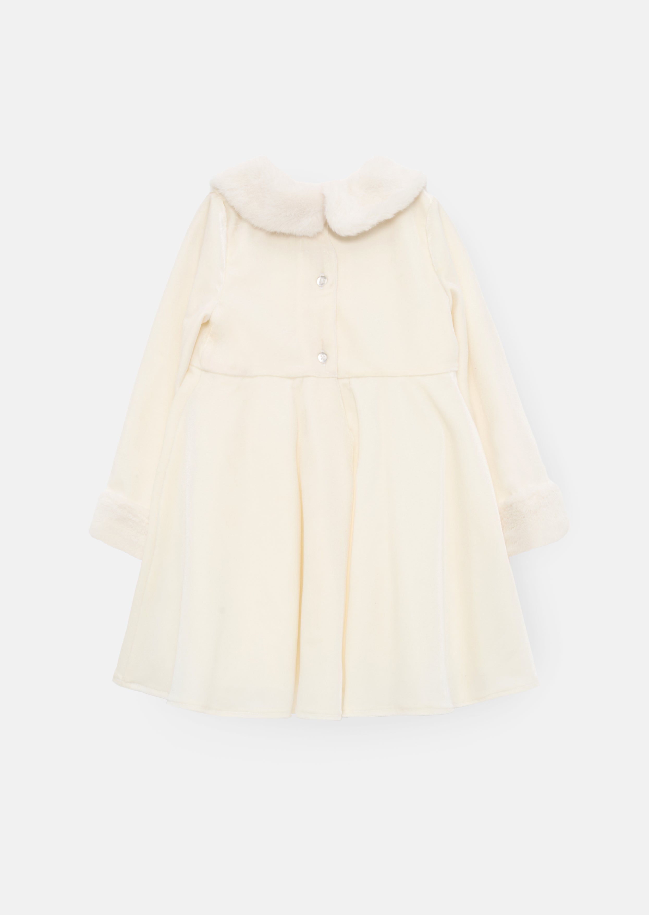 Gabrielle Fur Collar Dress
