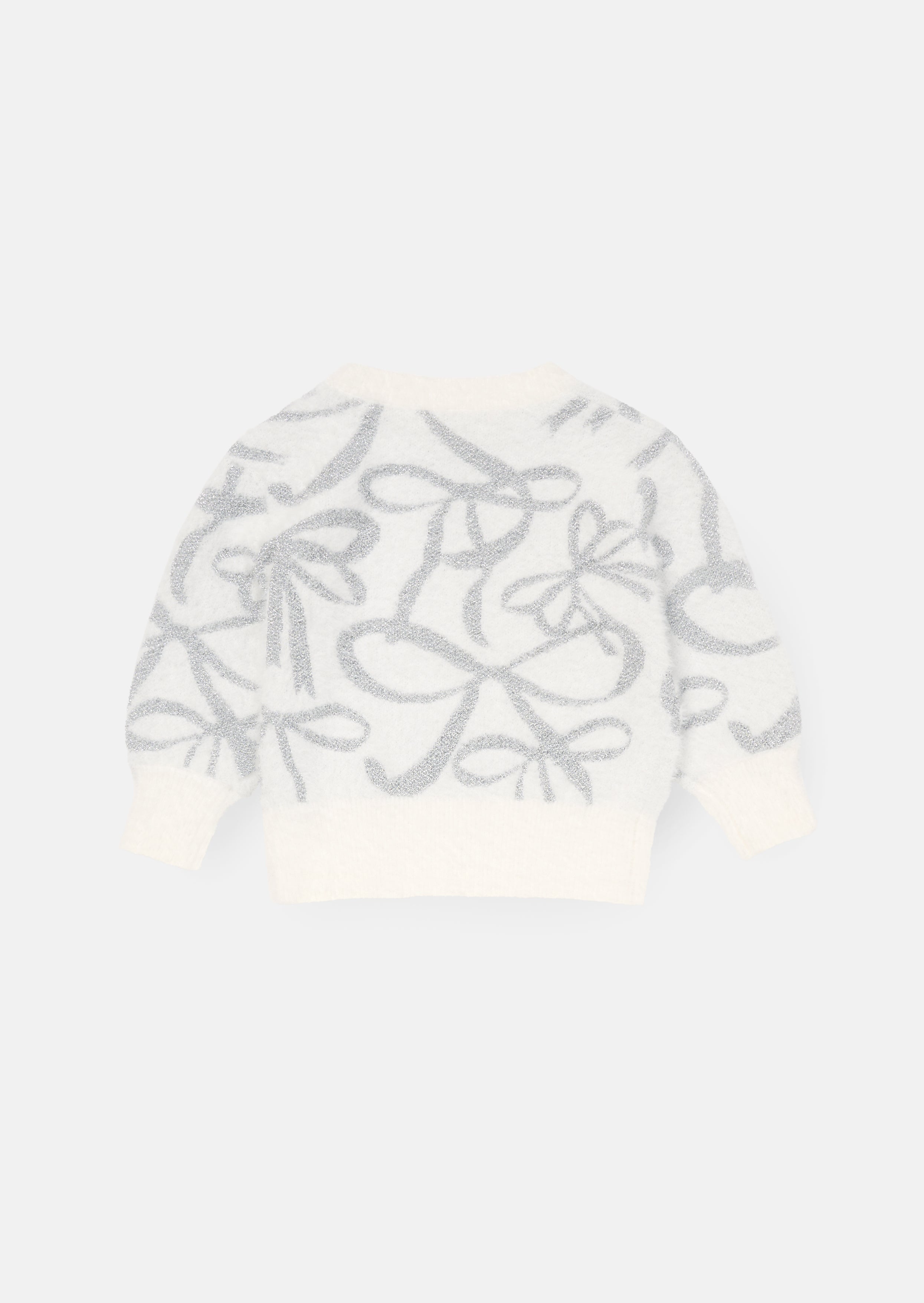 Livia Silver Bow Eyelash Jumper