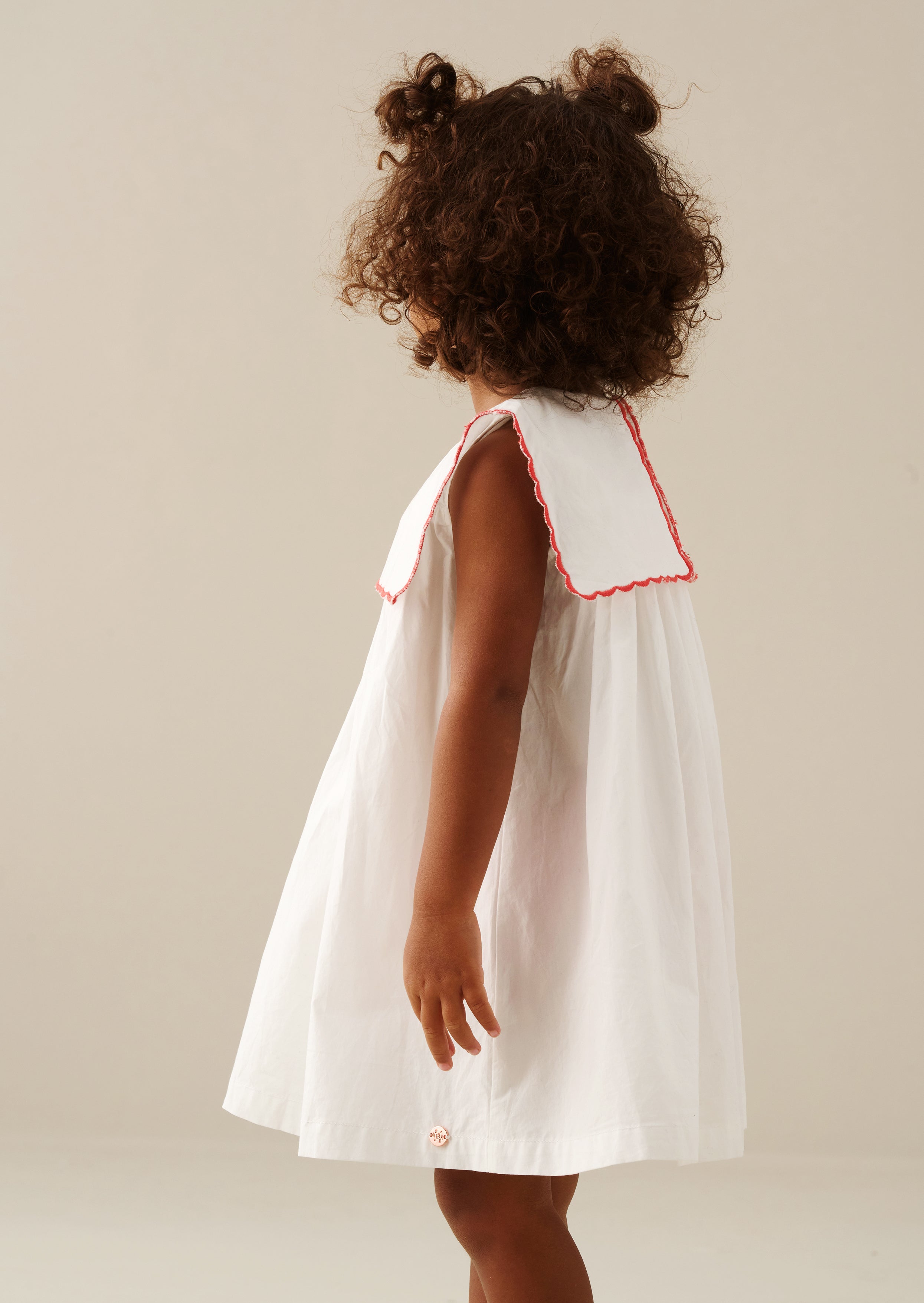 Betty Scalloped Collar Embroidered Dress