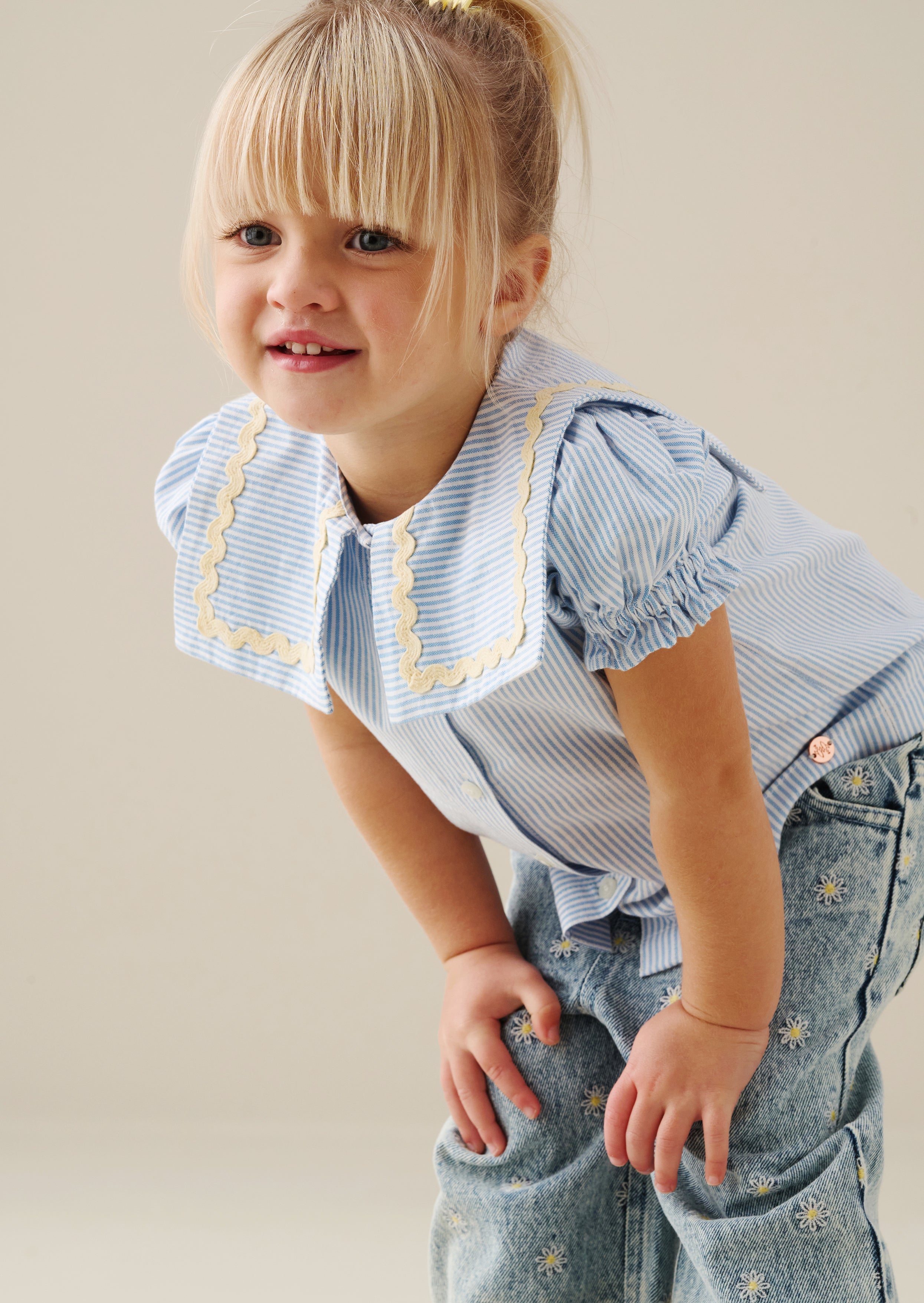 Top a righe con collo Margo Ric Rac