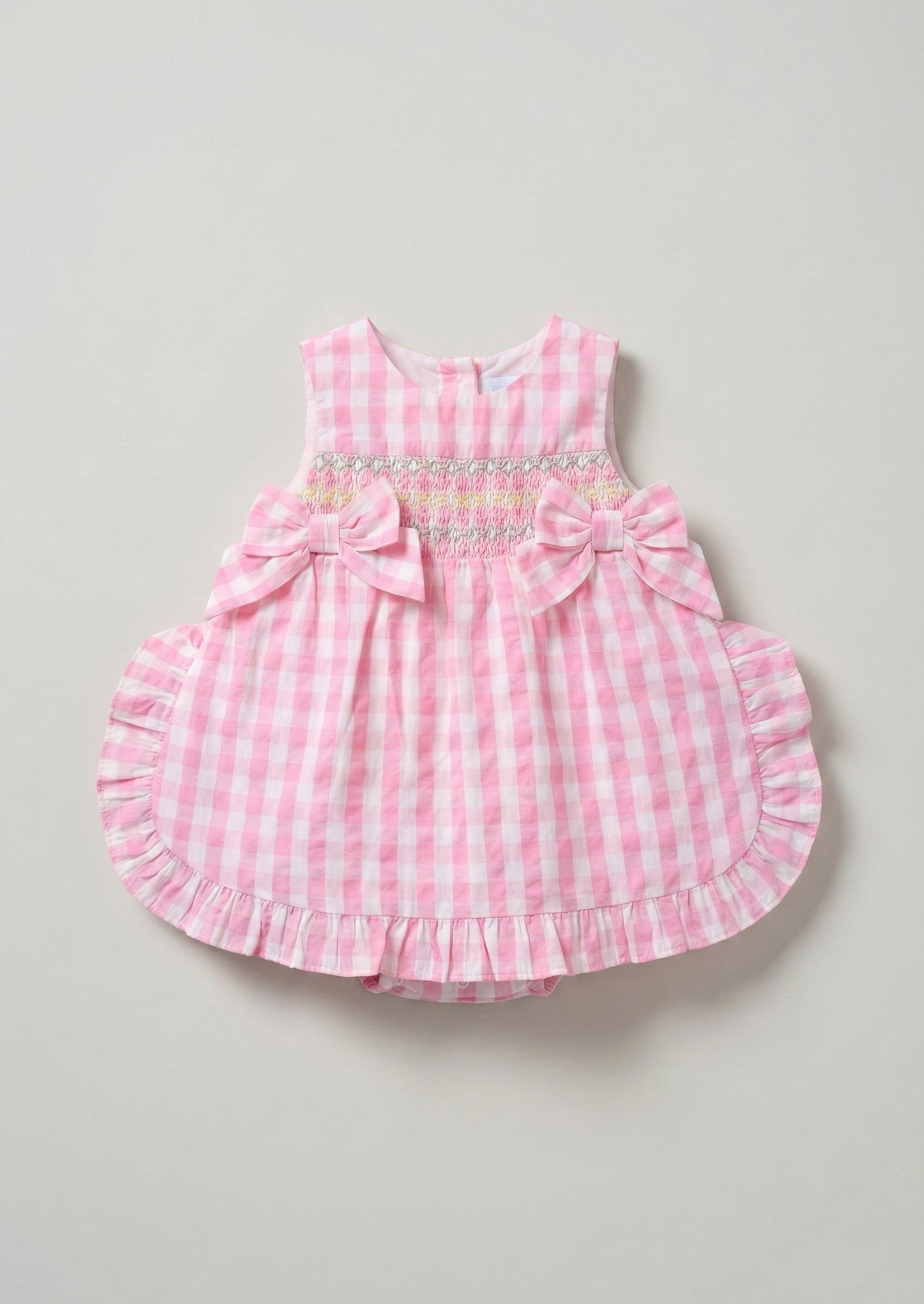 Percy Gingham Frill Dress And Bloomer