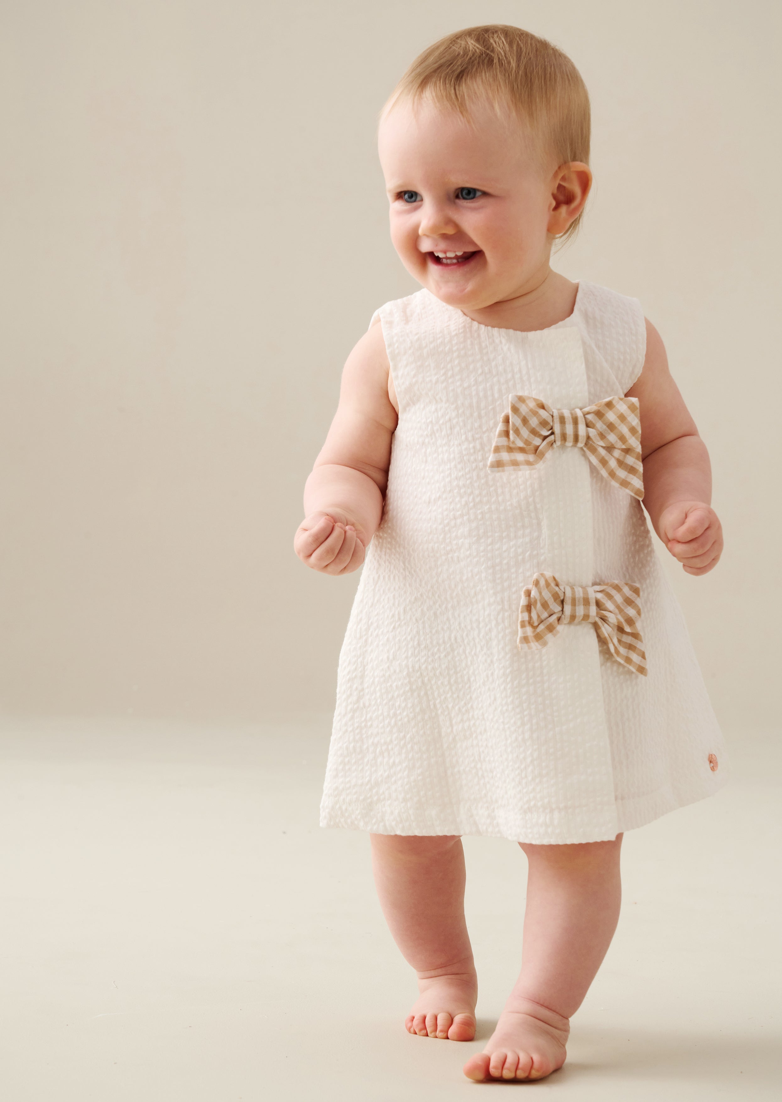 Daphne Gingham Bow Dress And Bloomer