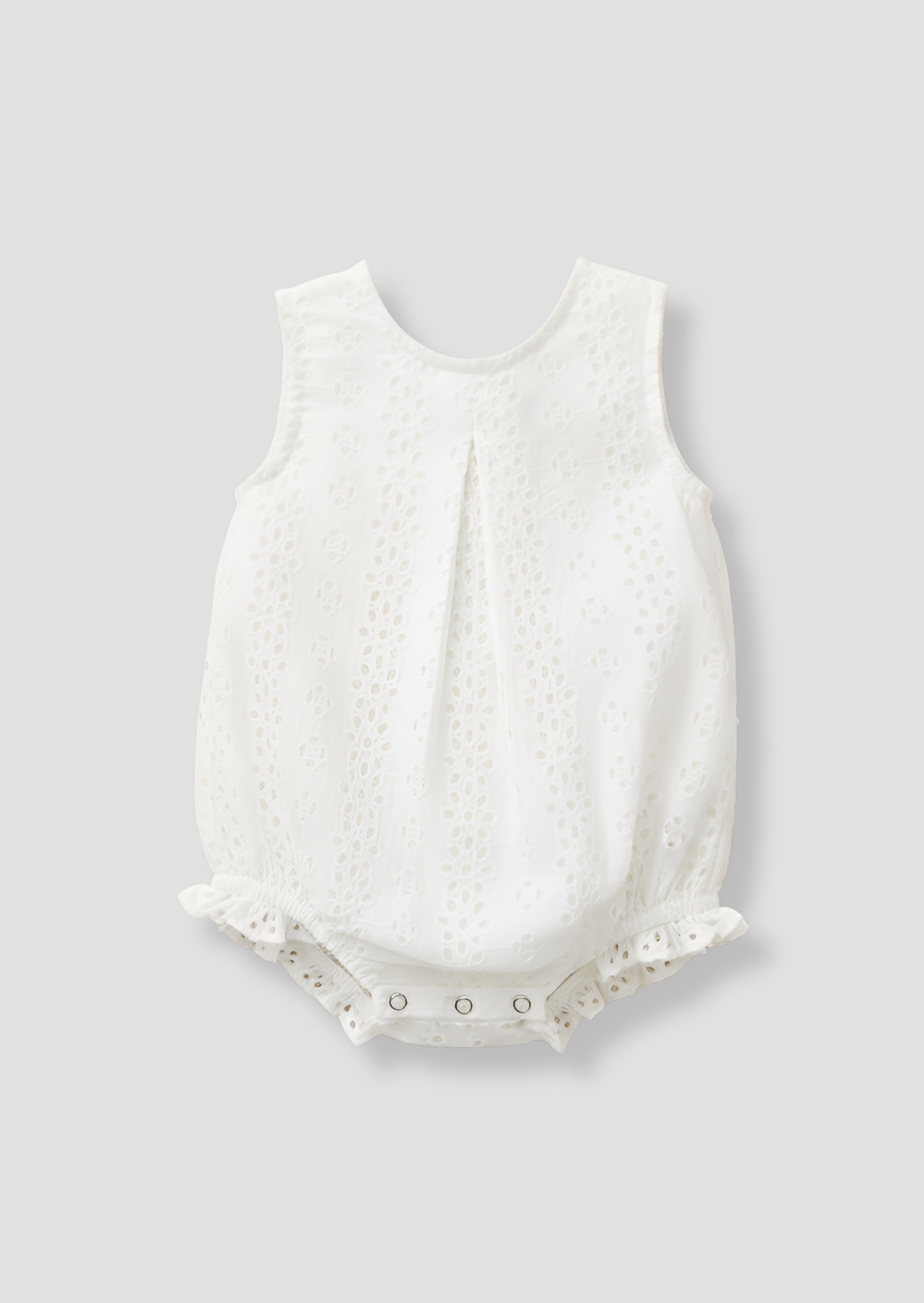 Lula White Broderie Frill Romper