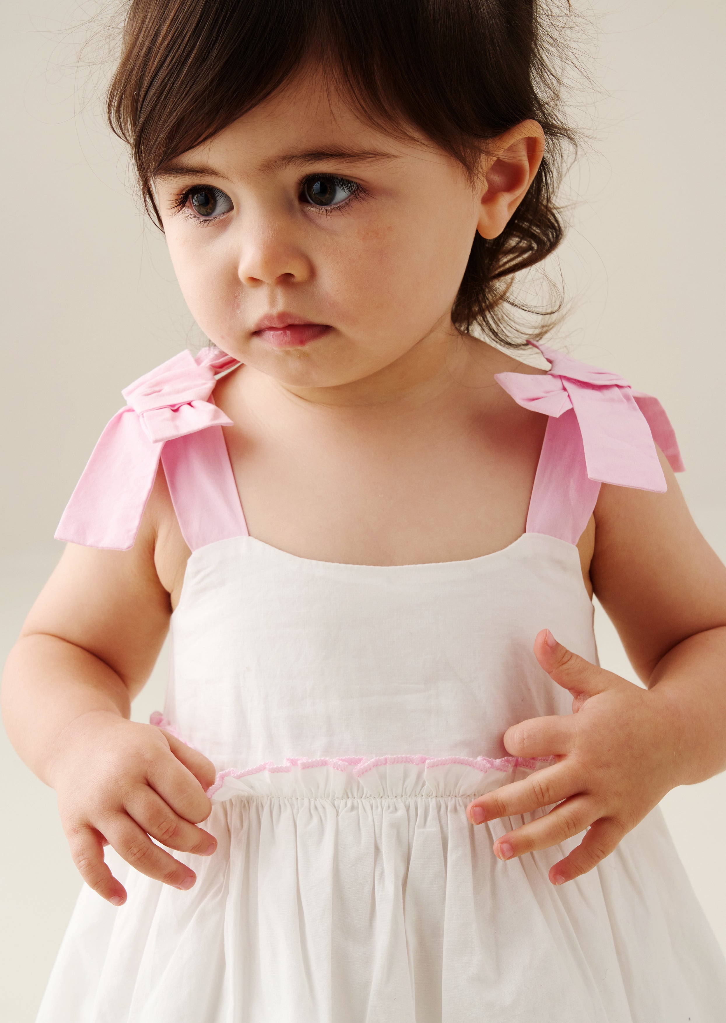 Kyra Ric Rac Trim Frill Dress & Bloomer