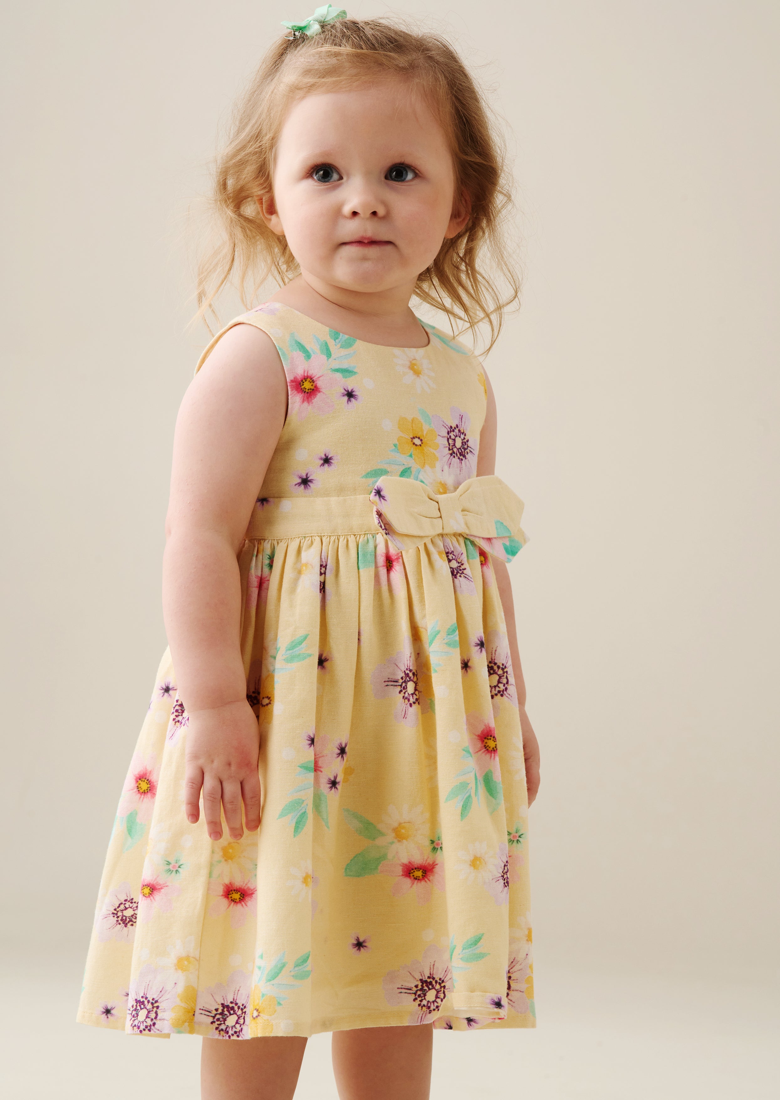 Vestito floreale in lino Edie