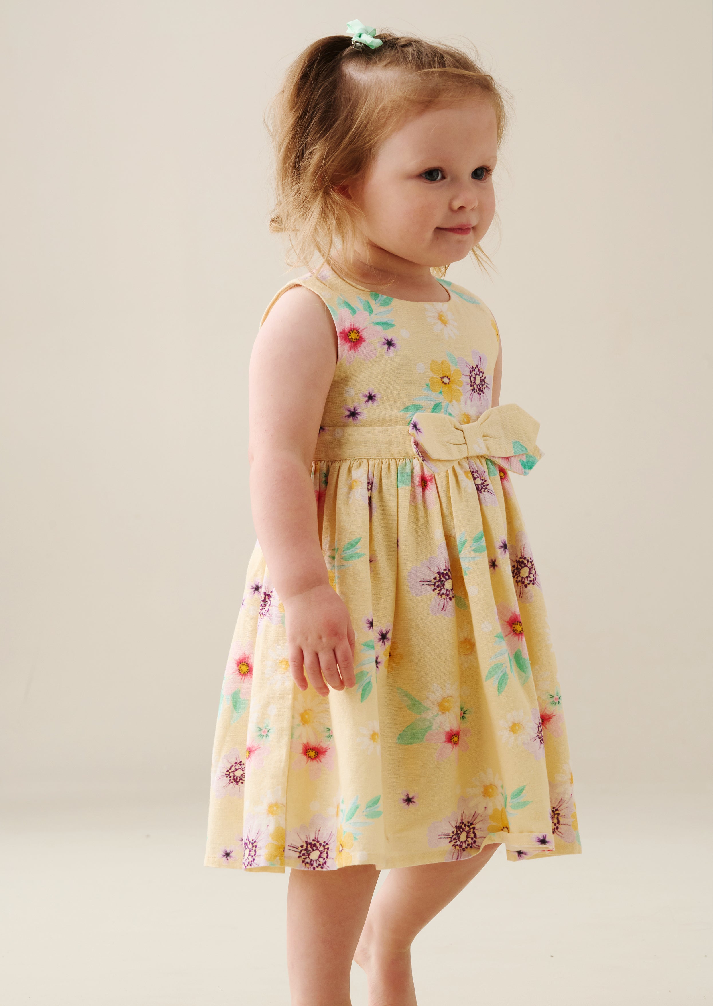 Vestito floreale in lino Edie