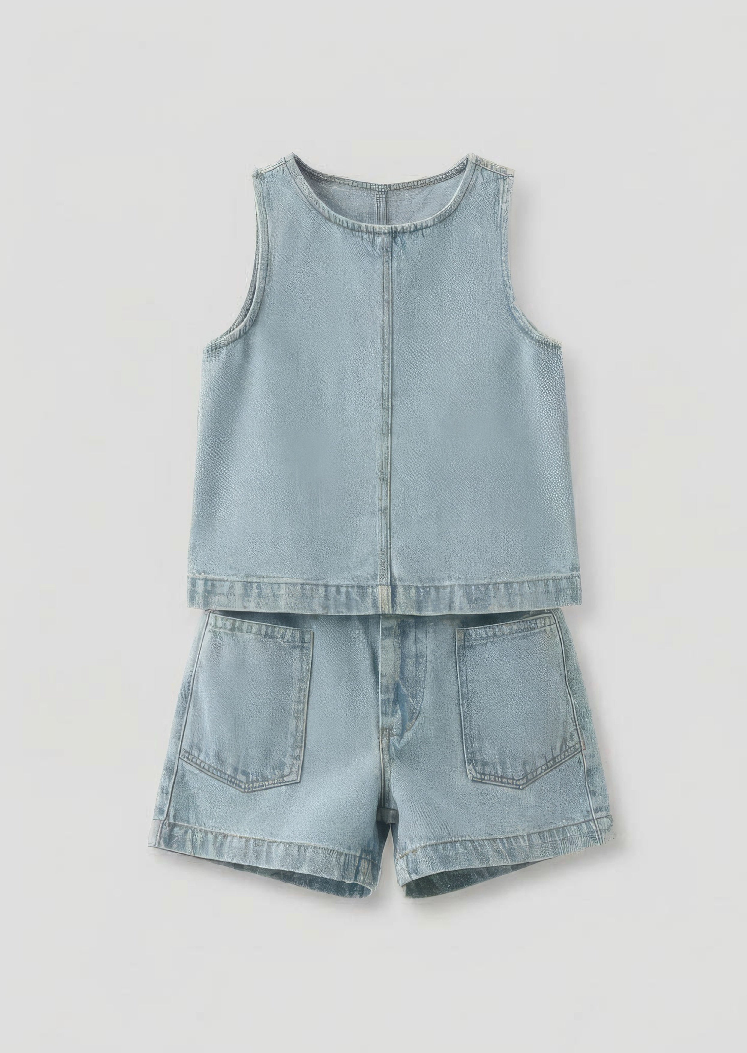 Sienna Jeans-Oberteil und kurze Hose Set