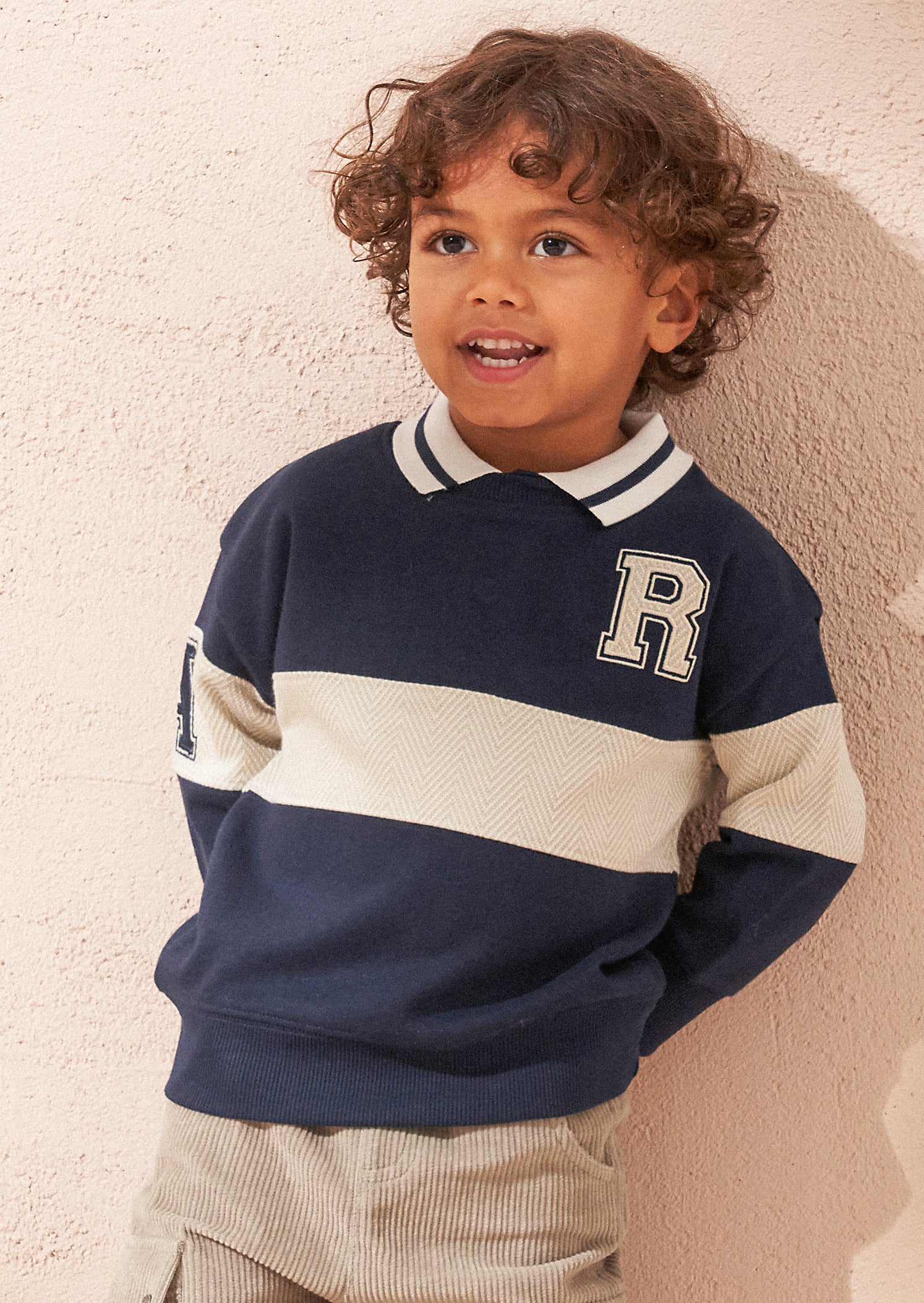 Sweat Varsity Rugby Bébé Slade Navy