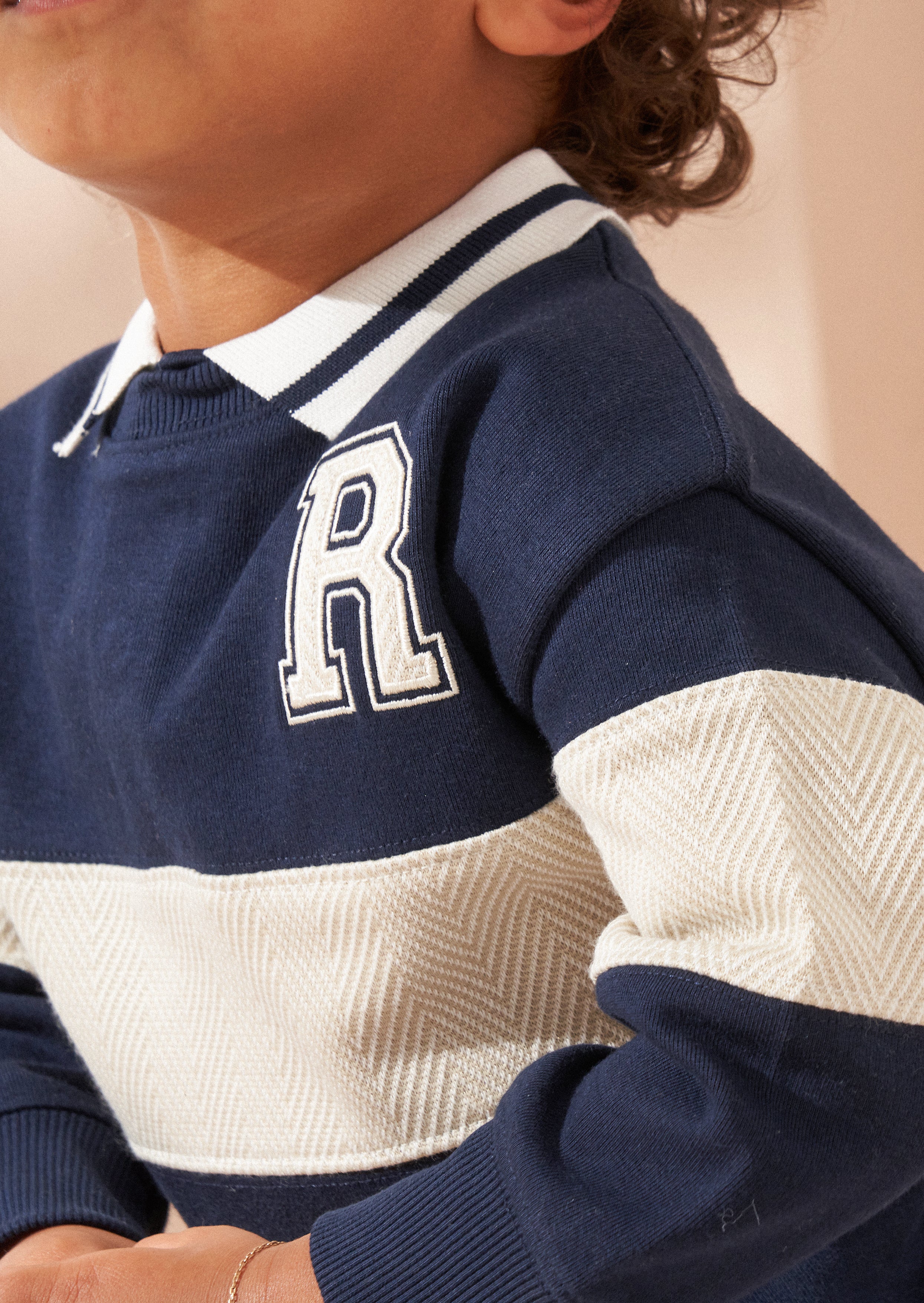 Sweat Varsity Rugby Bébé Slade Navy