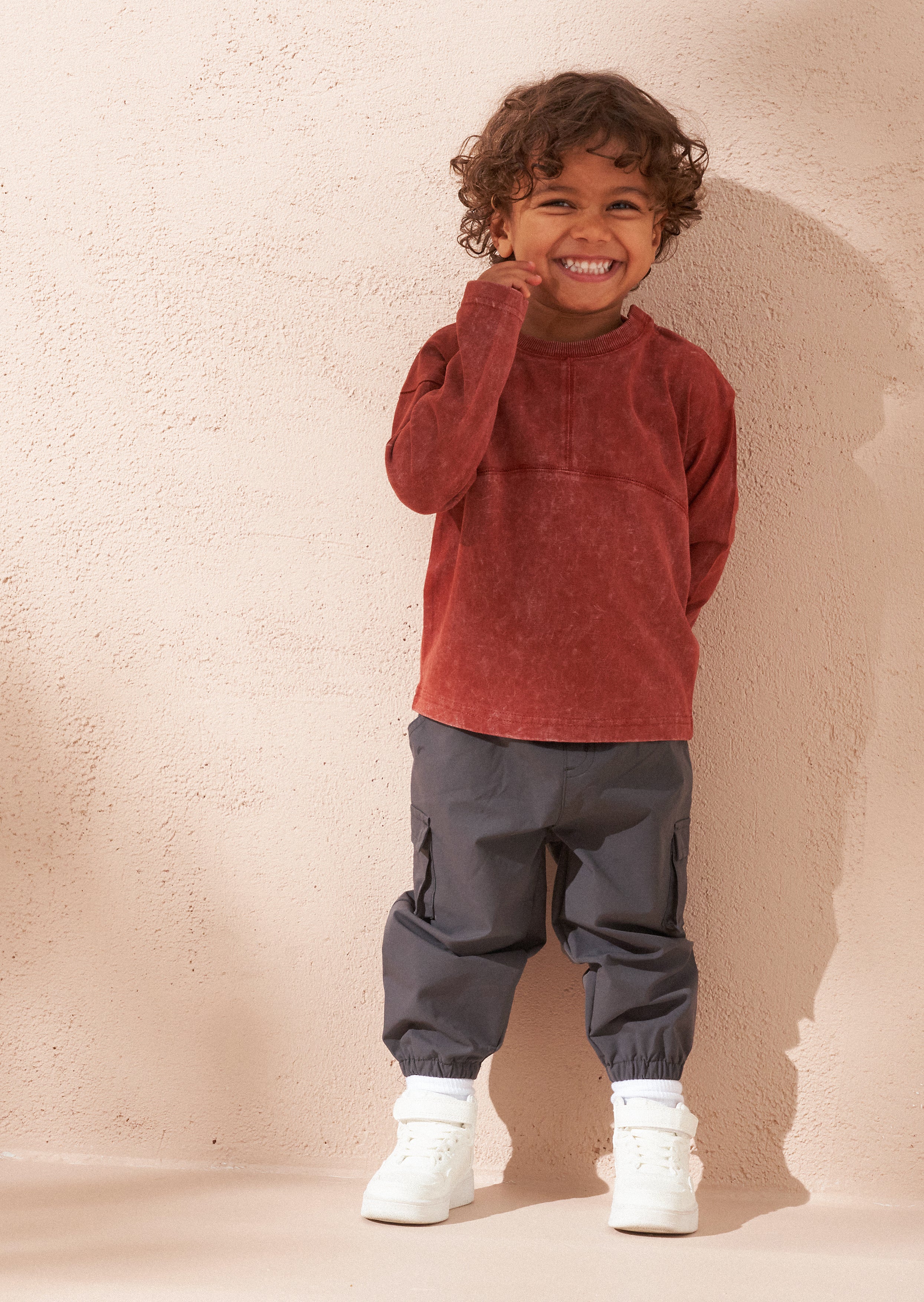 Baby Sportlicher Stretch-Grauer Jogger