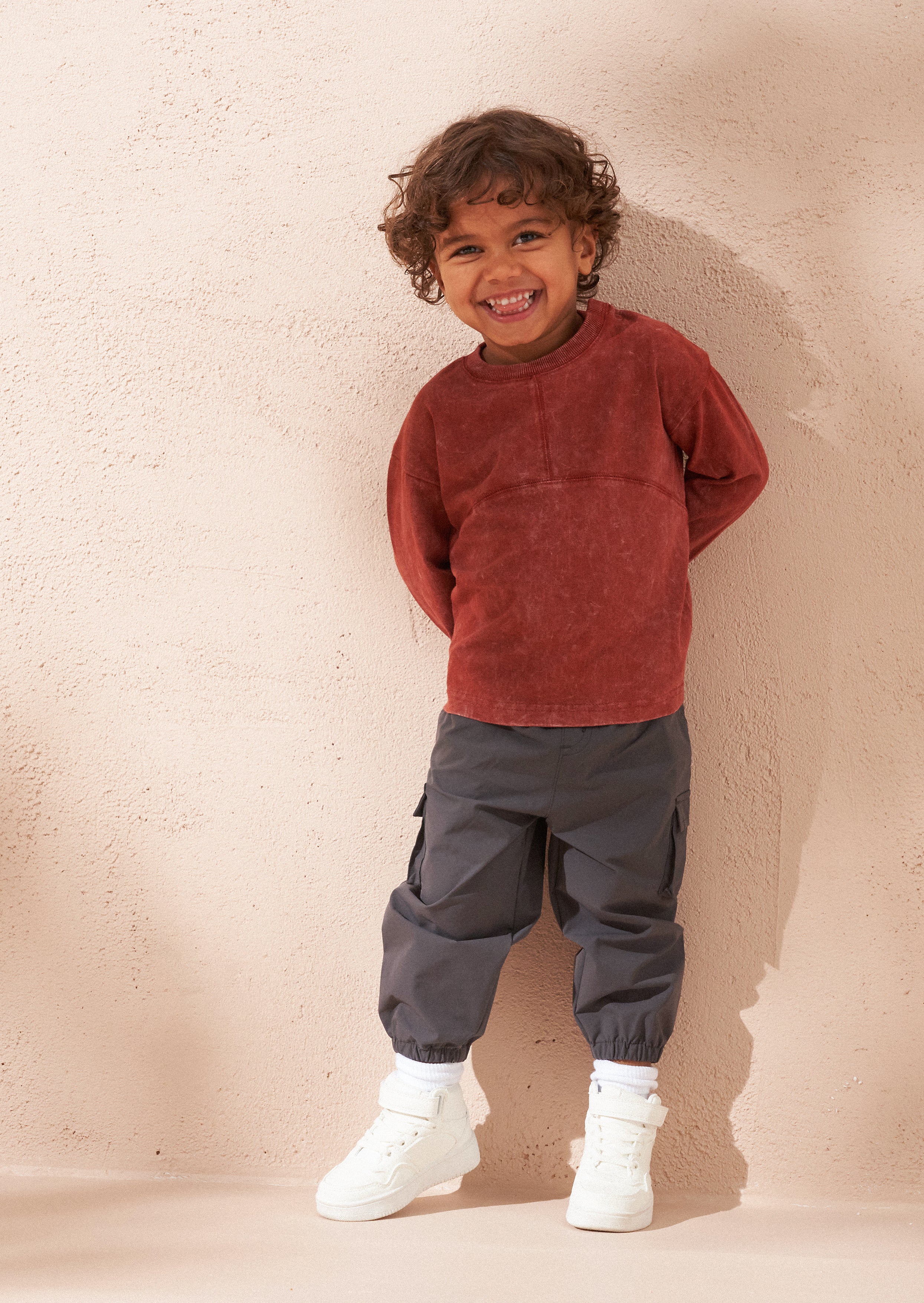 Baby Sportlicher Stretch-Grauer Jogger