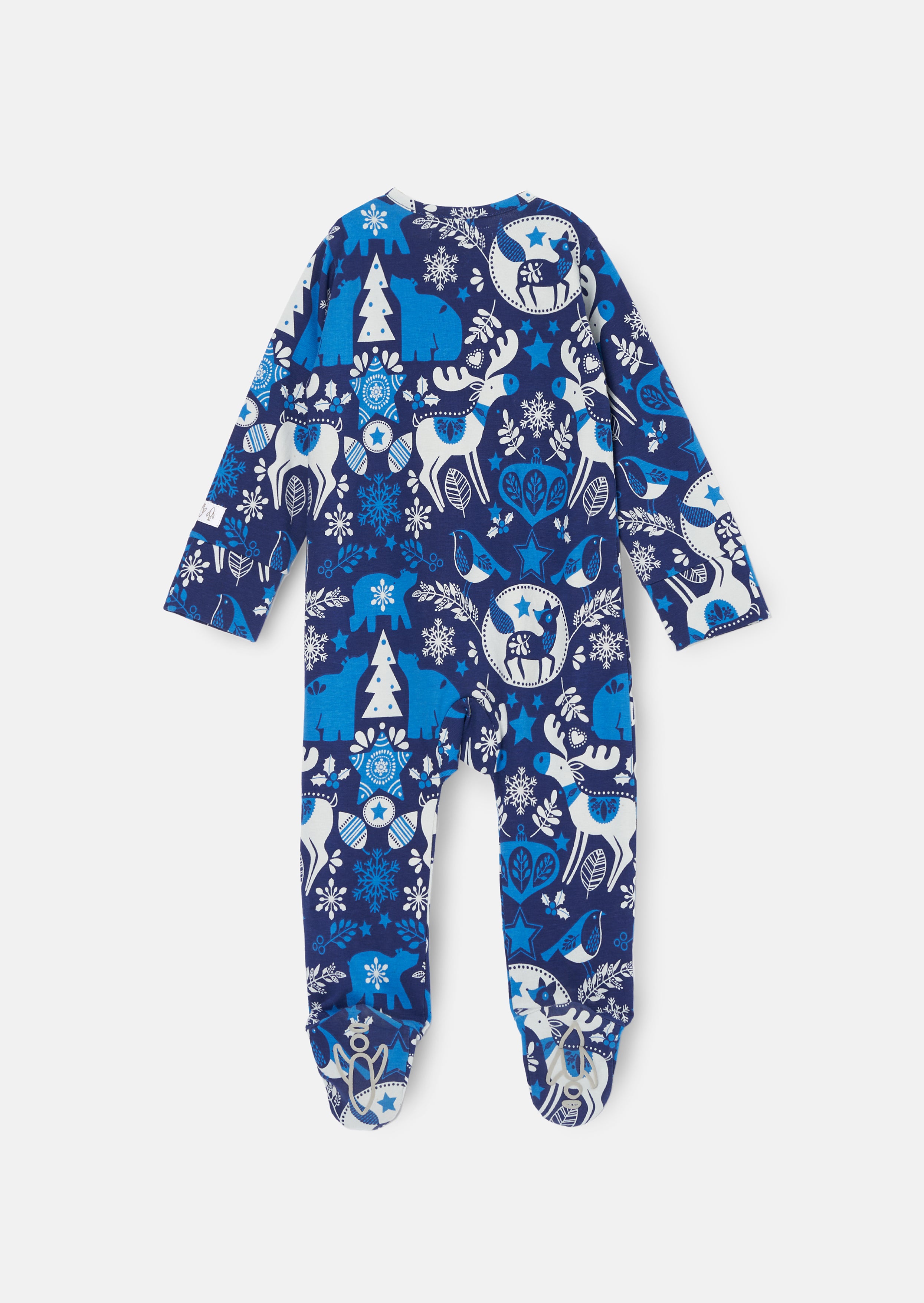 Pijama y gorro Andreas con estampado escandinavo azul marino
