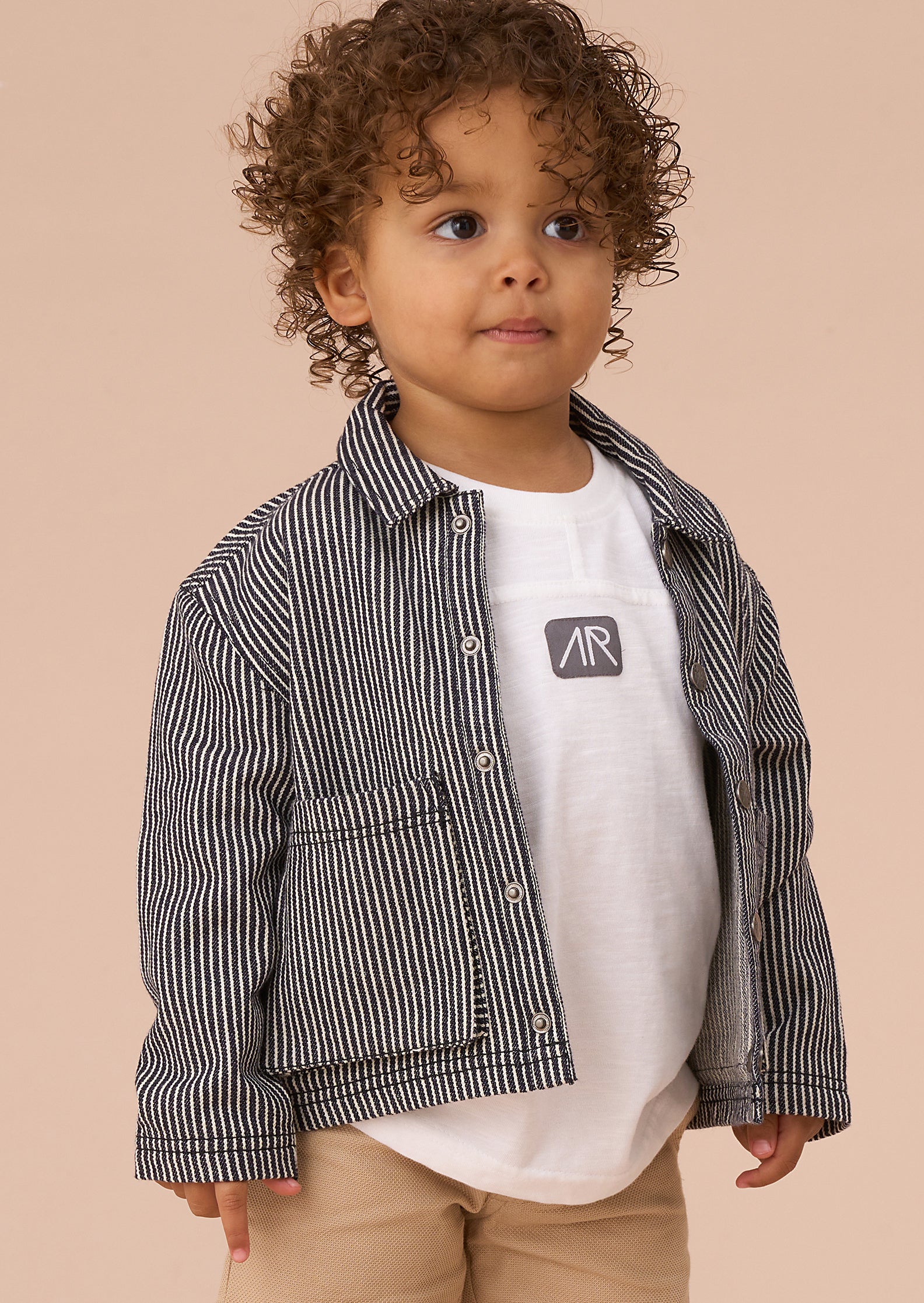 Byron Navy Freizeitstreifen Hemdjacke