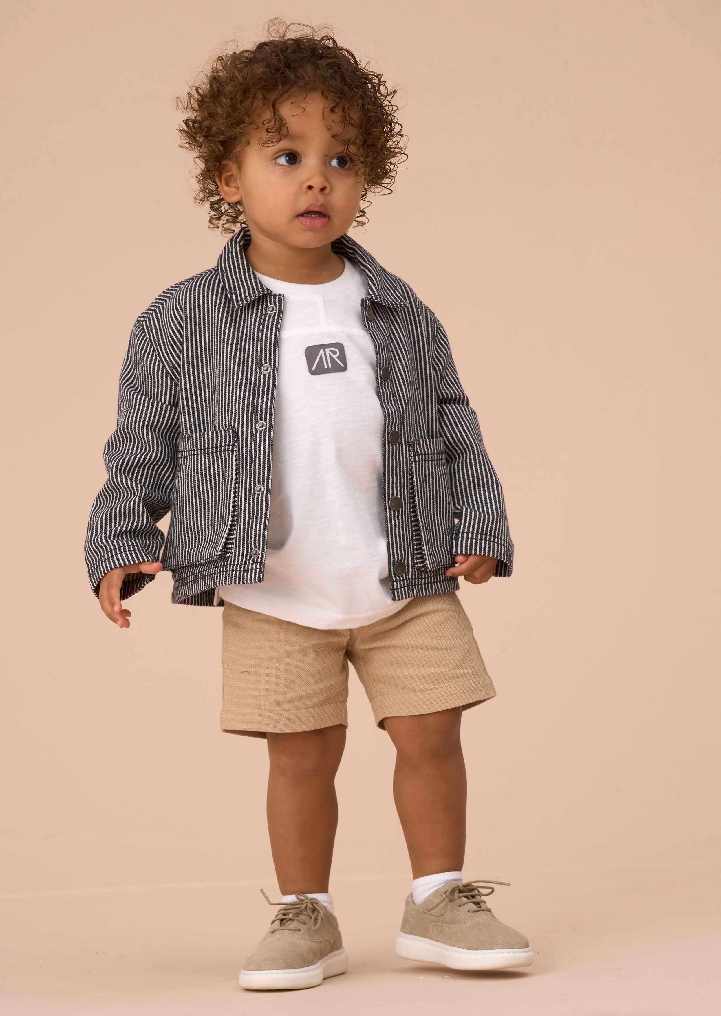 Byron Navy Freizeitstreifen Hemdjacke