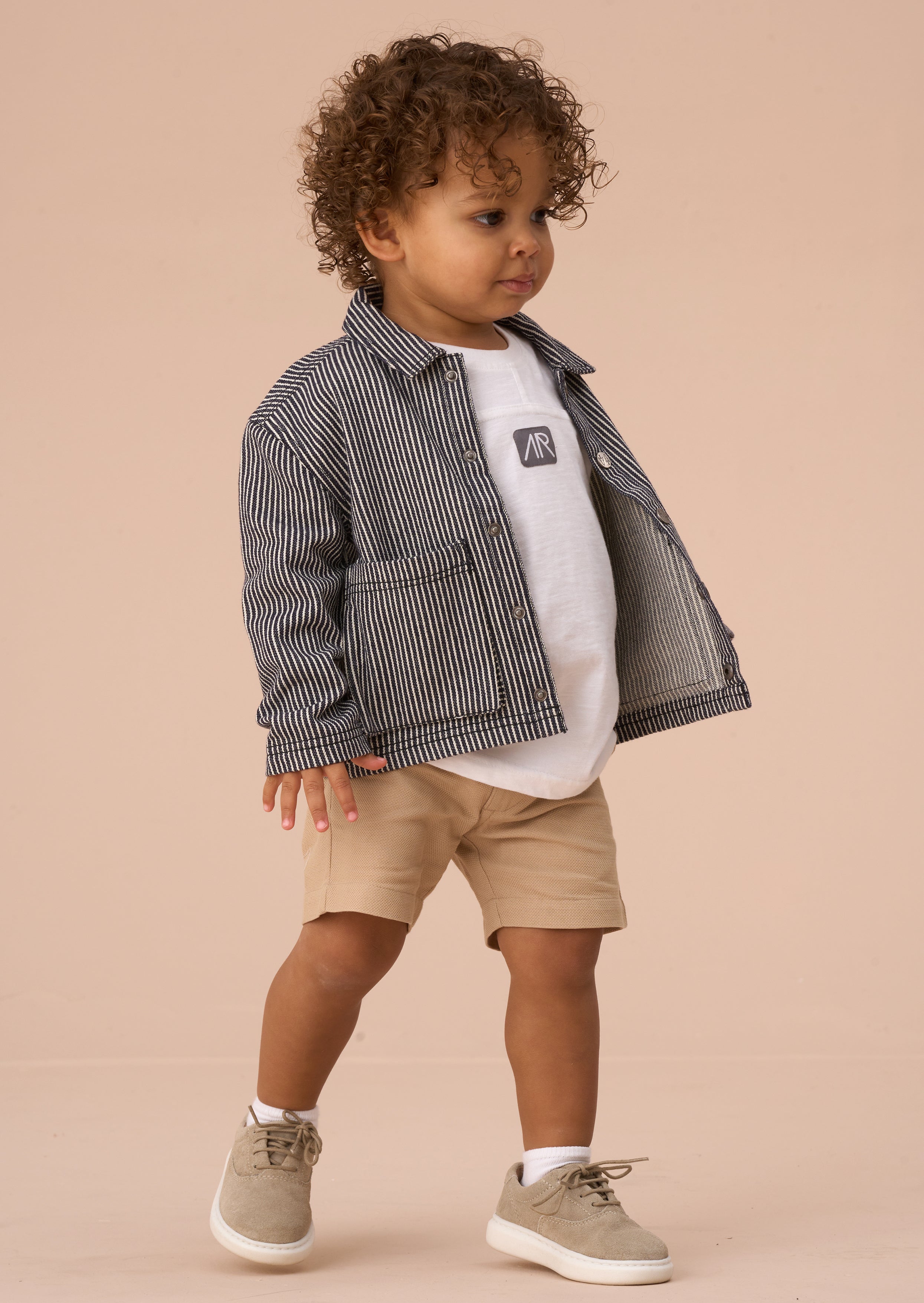 Byron Navy Freizeitstreifen Hemdjacke